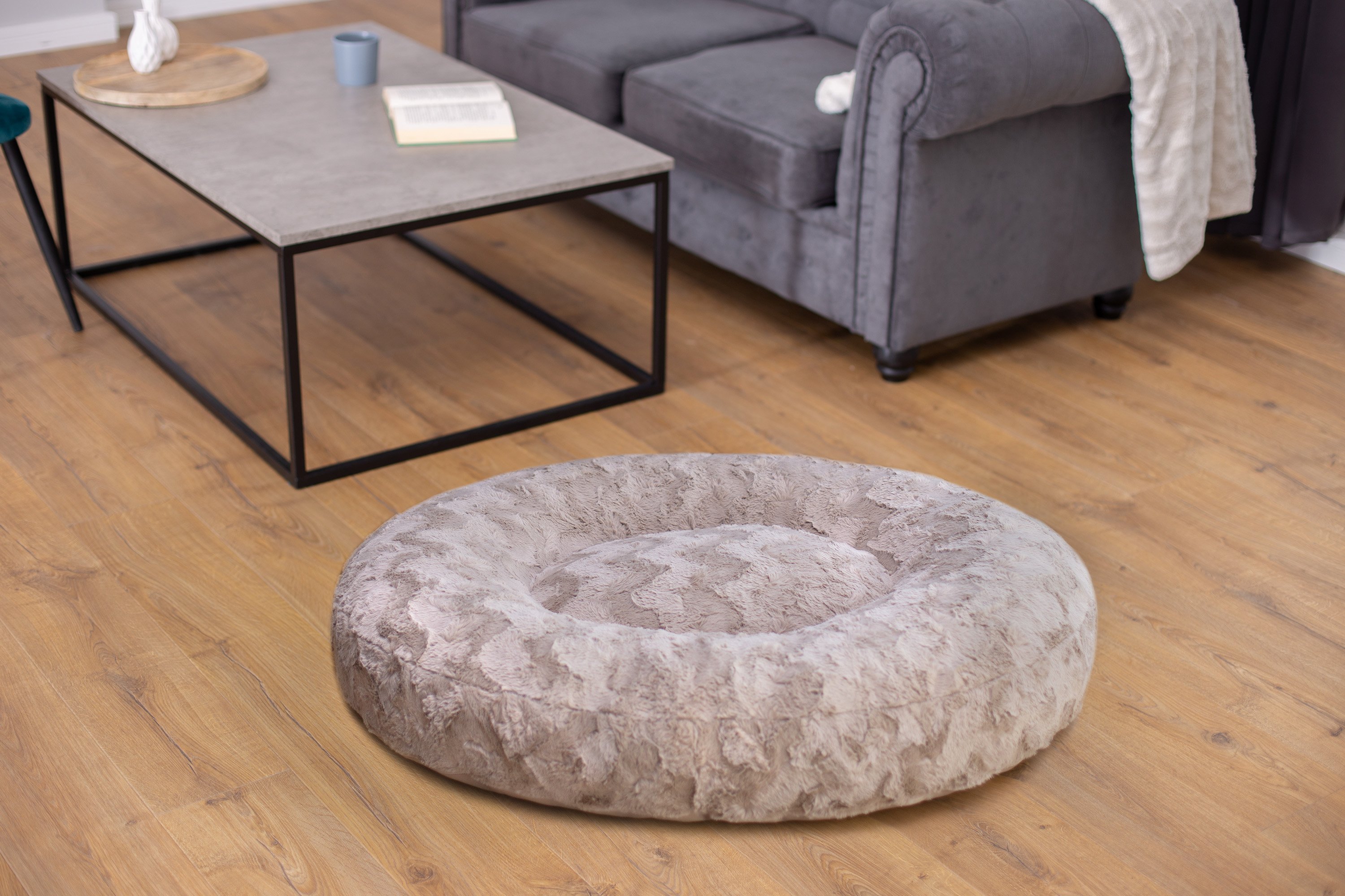 Wau-Bed Wild Wave Taupe Oval S (80x60cm)