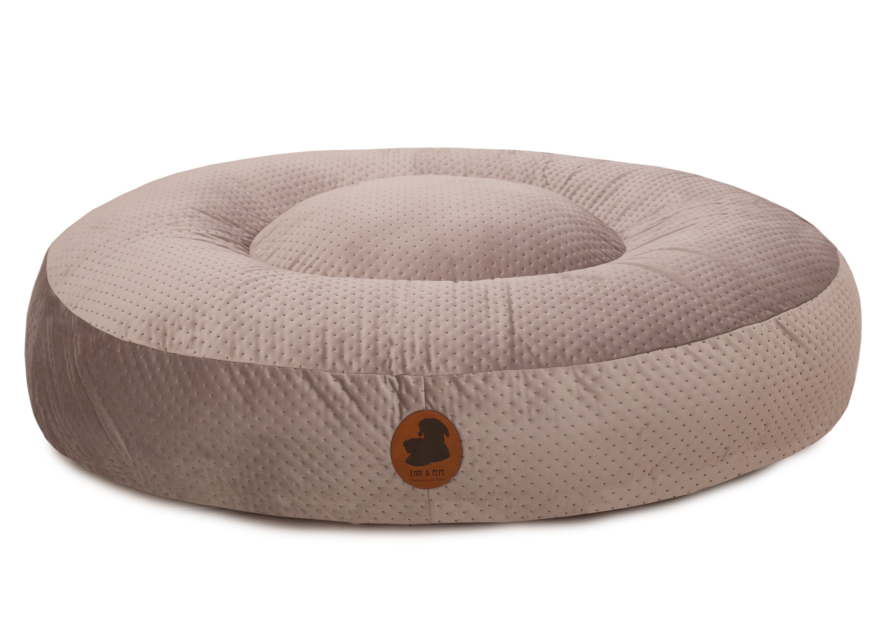 Wau-Bed Dot Taupe Eckig M (100x80cm)