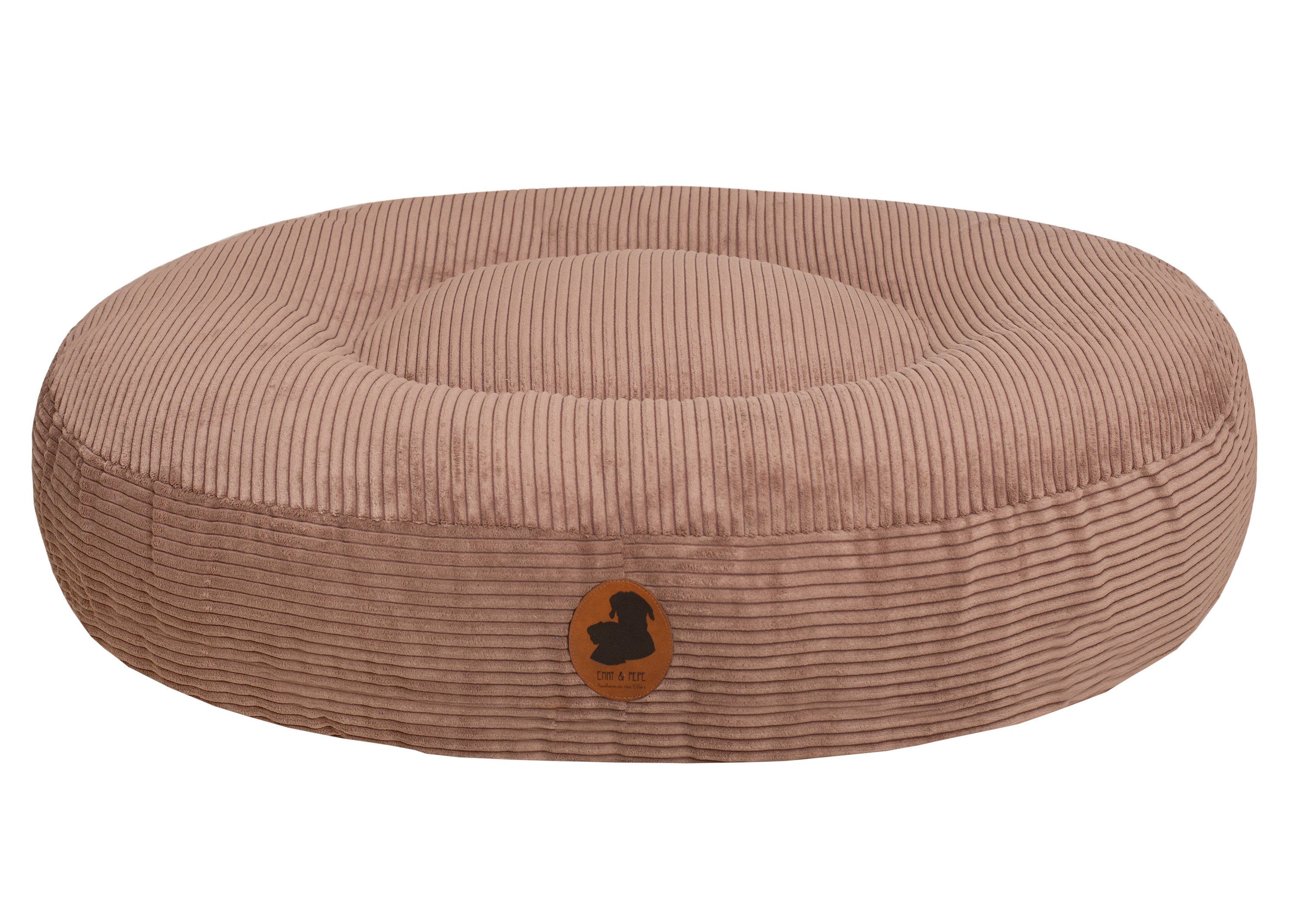 Wau-Bed Cord light Brown Oval-L (120x100cm)