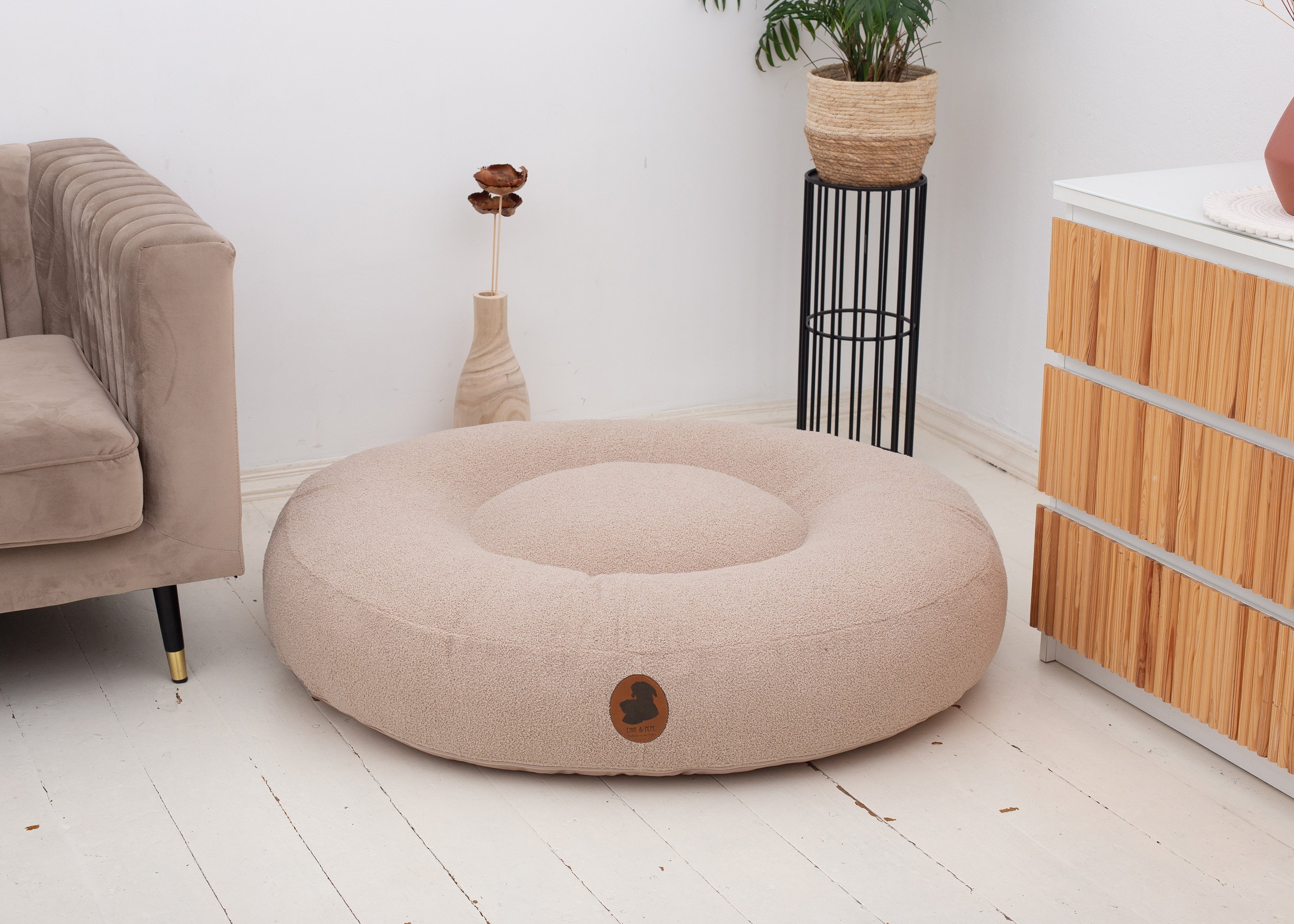 Wechselbezug Teddy Sand Oval M (100x80cm)