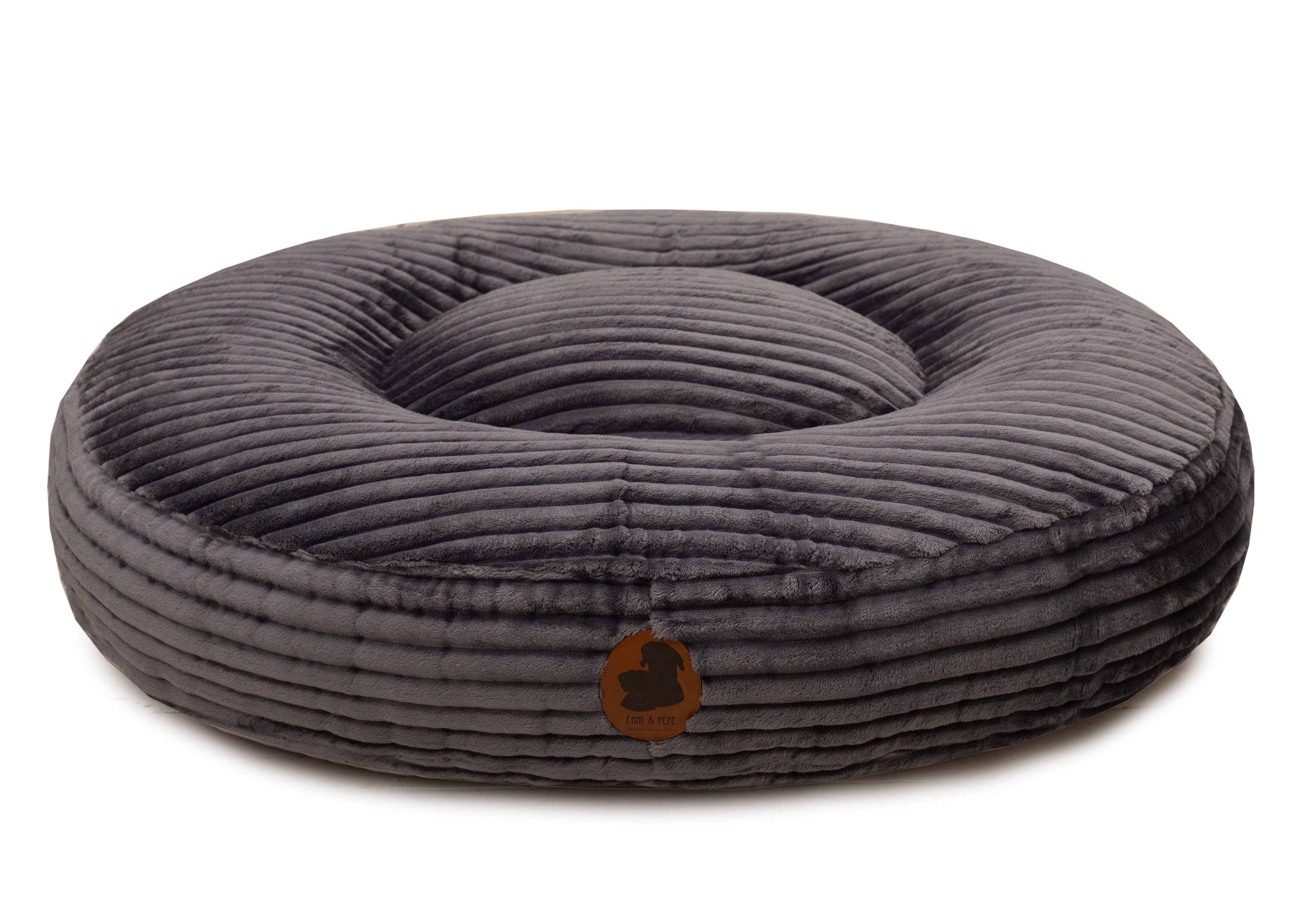 Wau-Bed Cuddly Cord Dark Grey Oval-L (120x100cm)