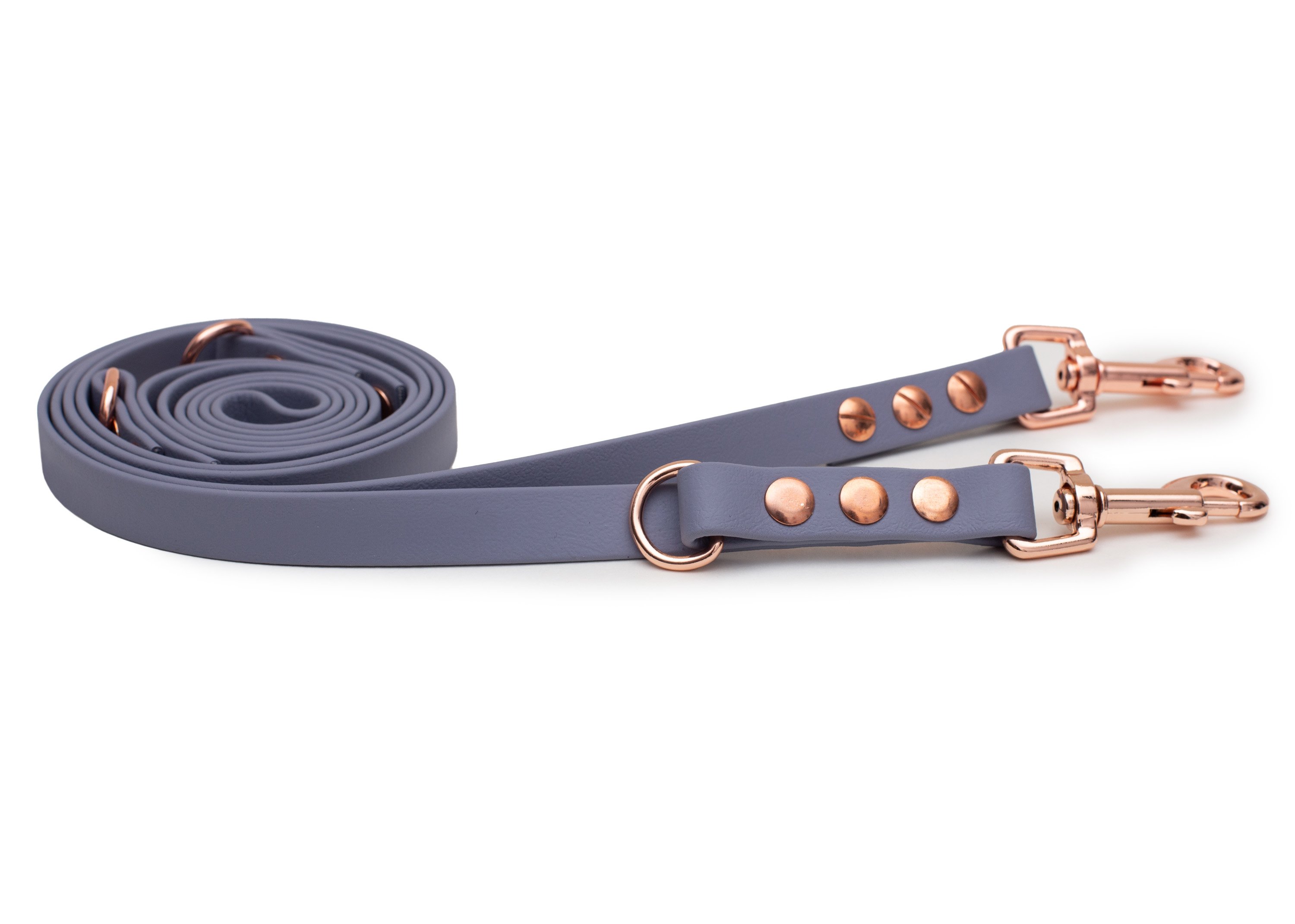 Biothane leash Light Grey   2m adjustable