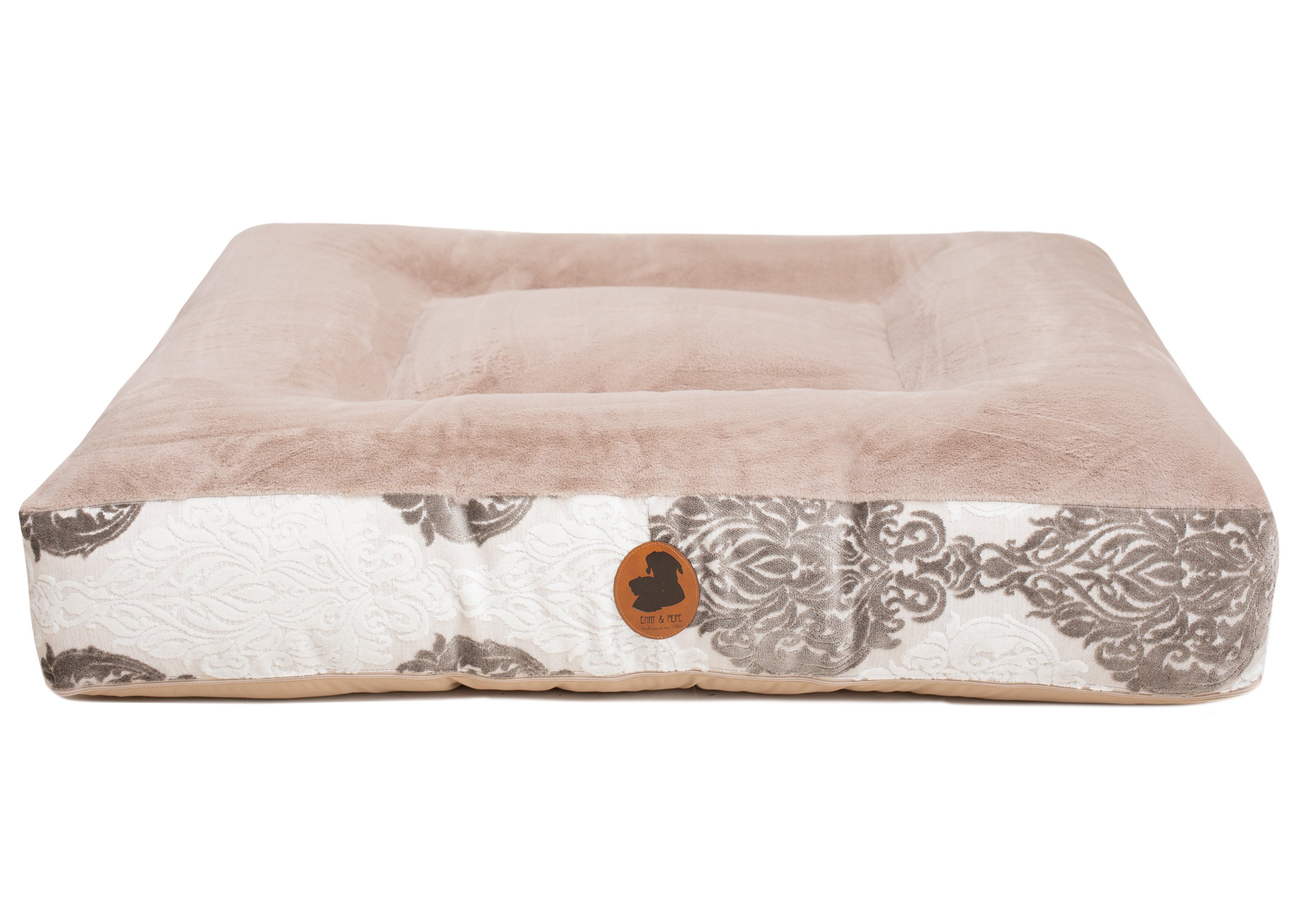 Changeable cover Baroque-Taupe Wau-Bed Square L