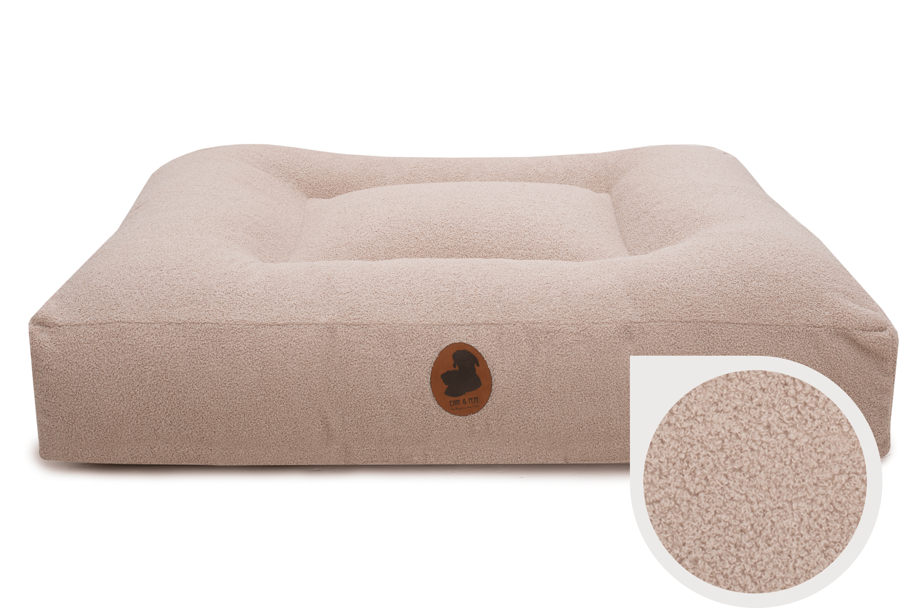 Wau-Bed Teddy Sand Eckig XL (140x120cm)