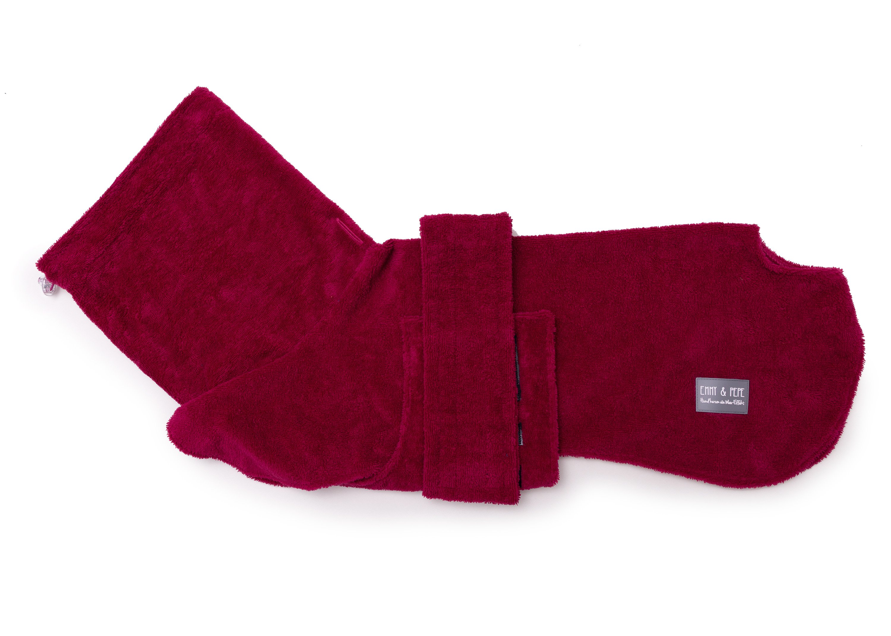 Hundebademantel aus Bambusfaser Magenta L