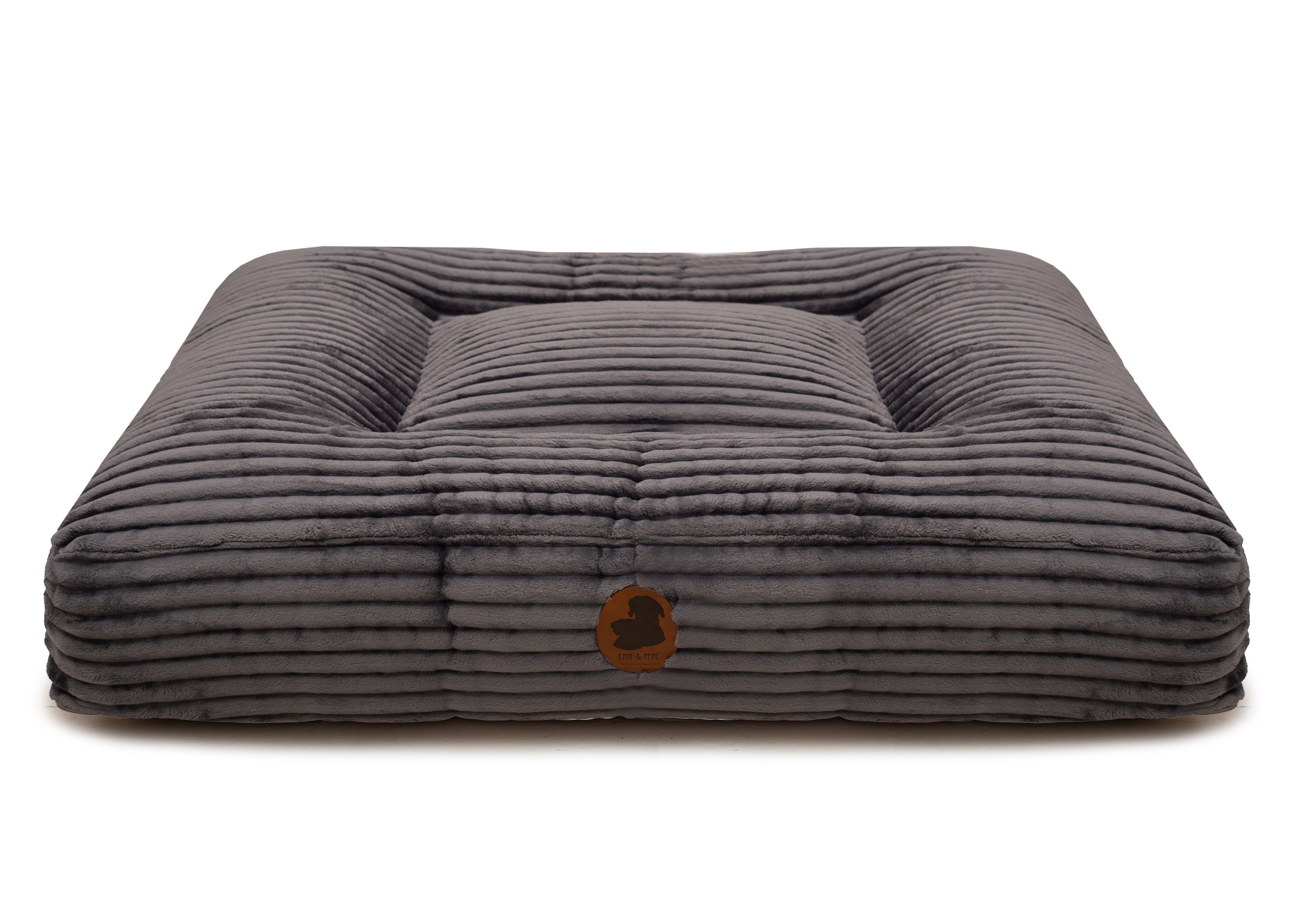 Changeable cover cuddly corduroy Dark Grey Square-L (120x100cm)