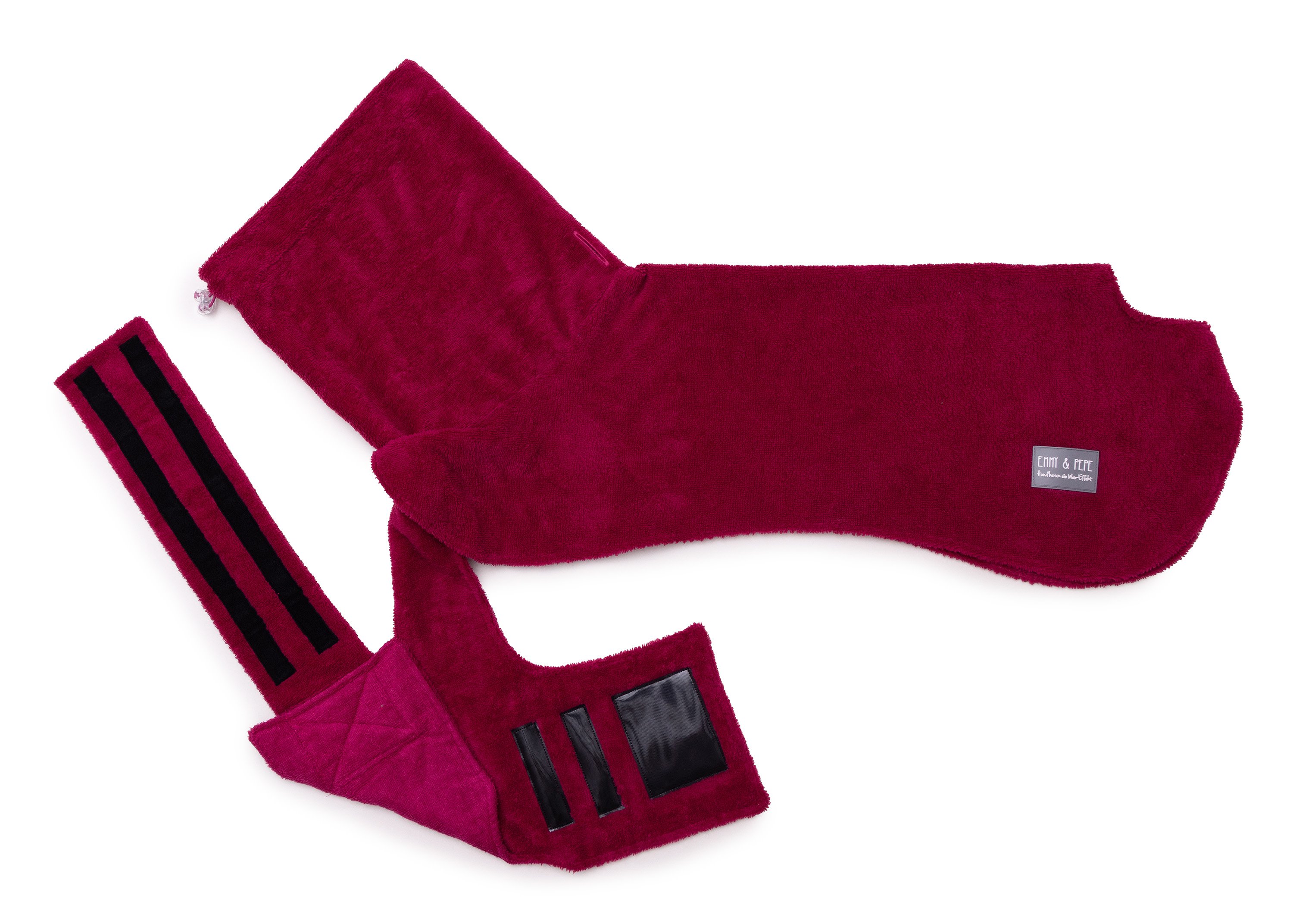 Hundebademantel aus Bambusfaser Magenta L