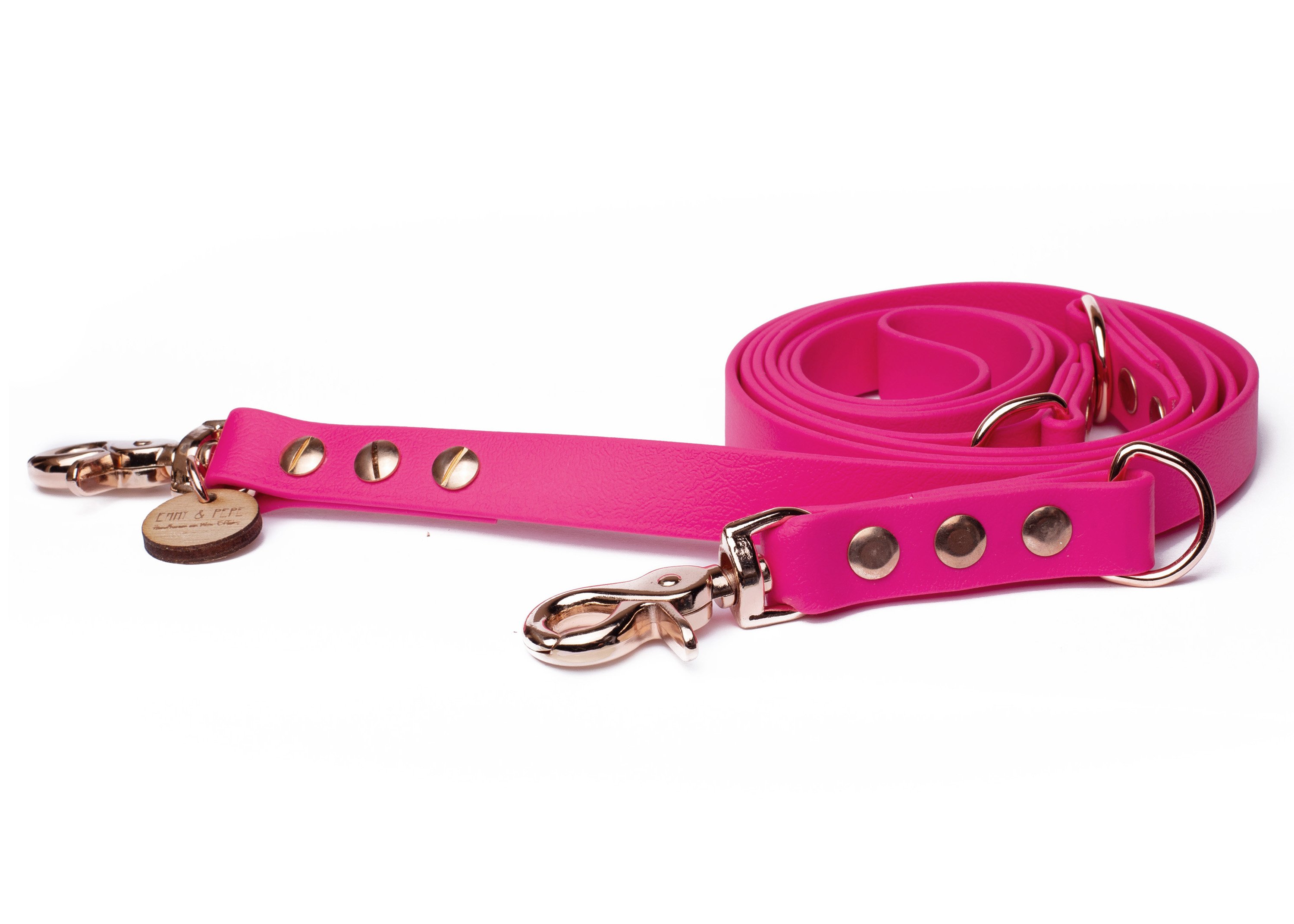 Biothane leash pink   2m adjustable
