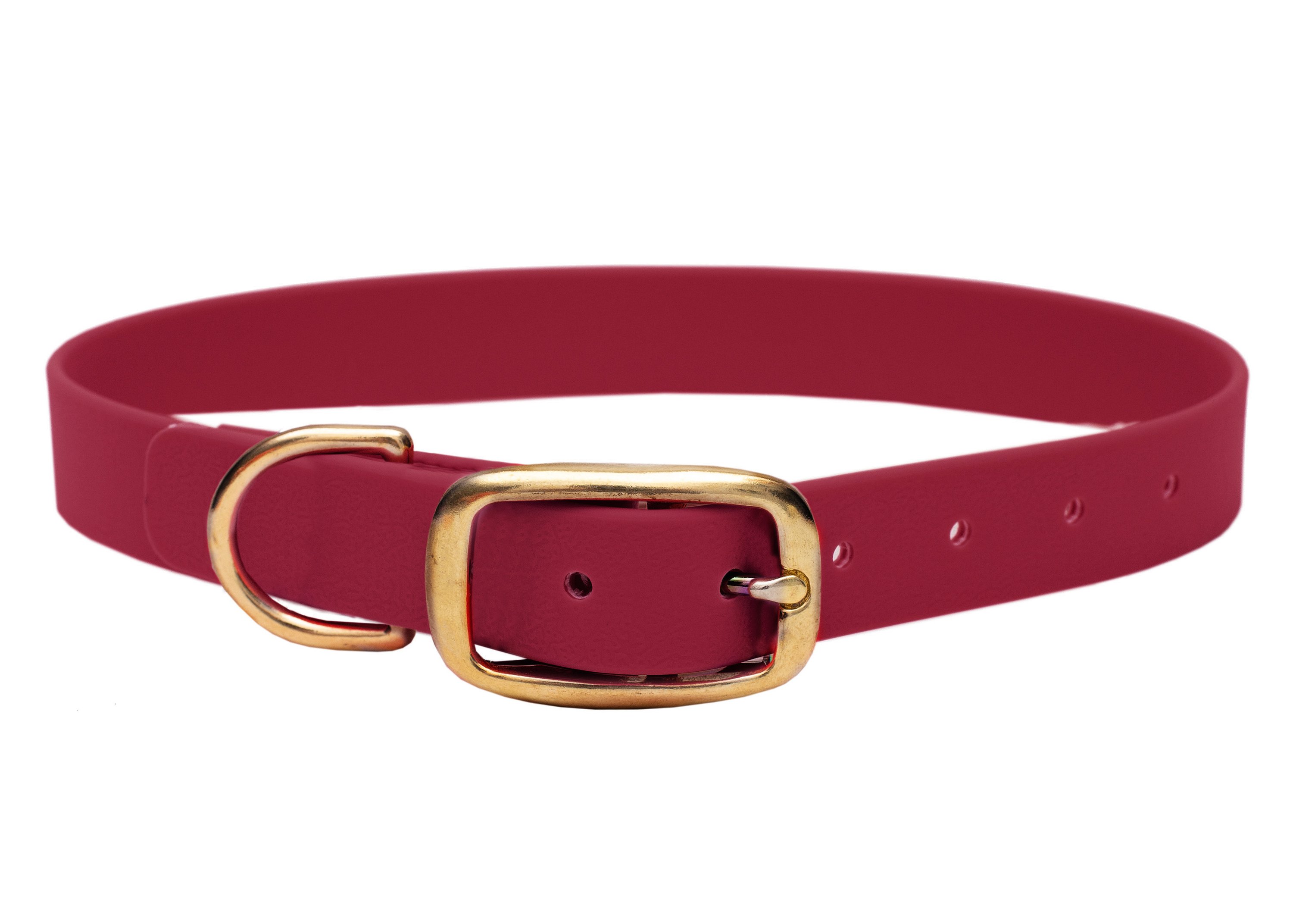 Biothane Halsband Bordeaux L (39-49cm)-silber