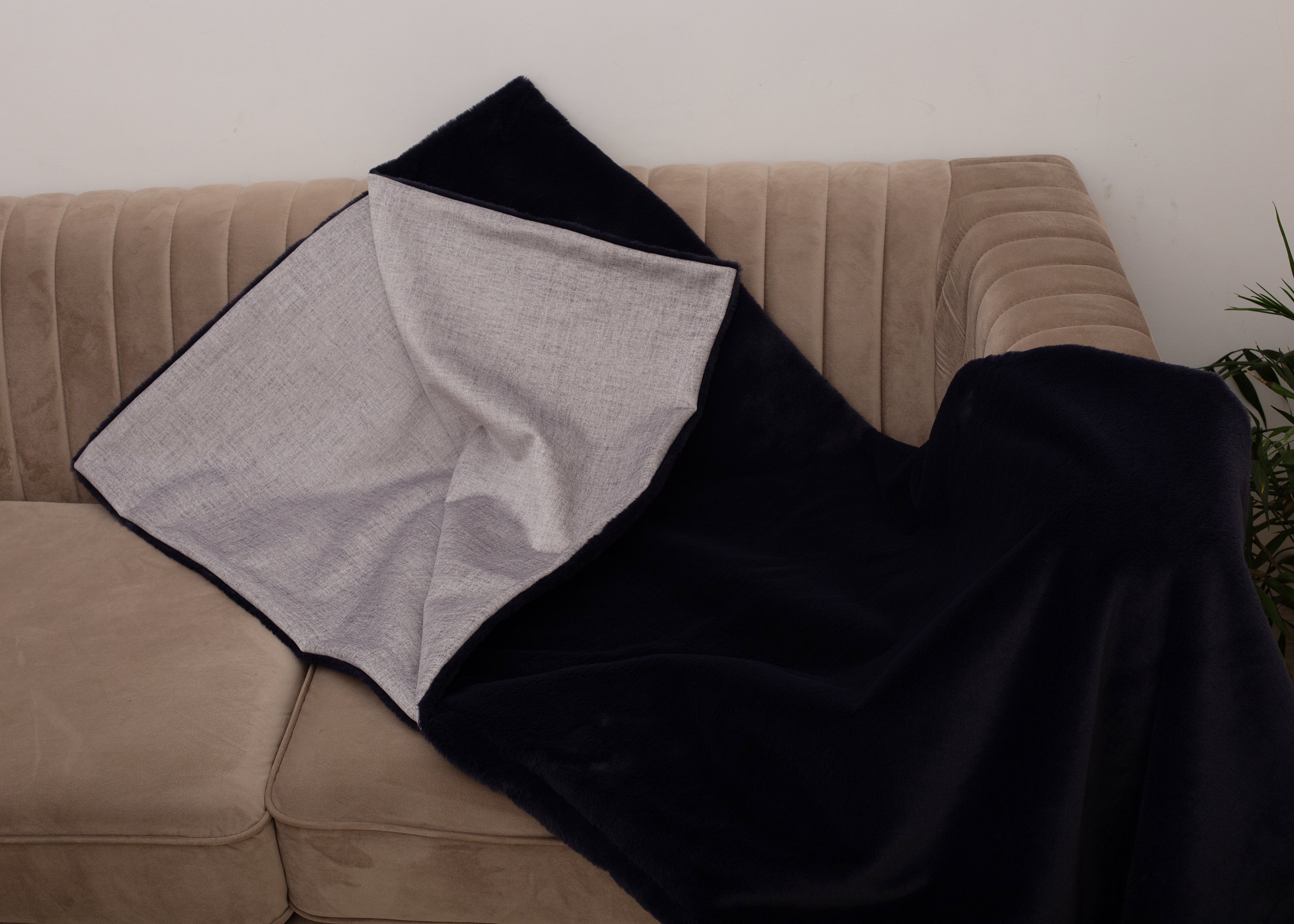 Sofa Blanket Black/Grey