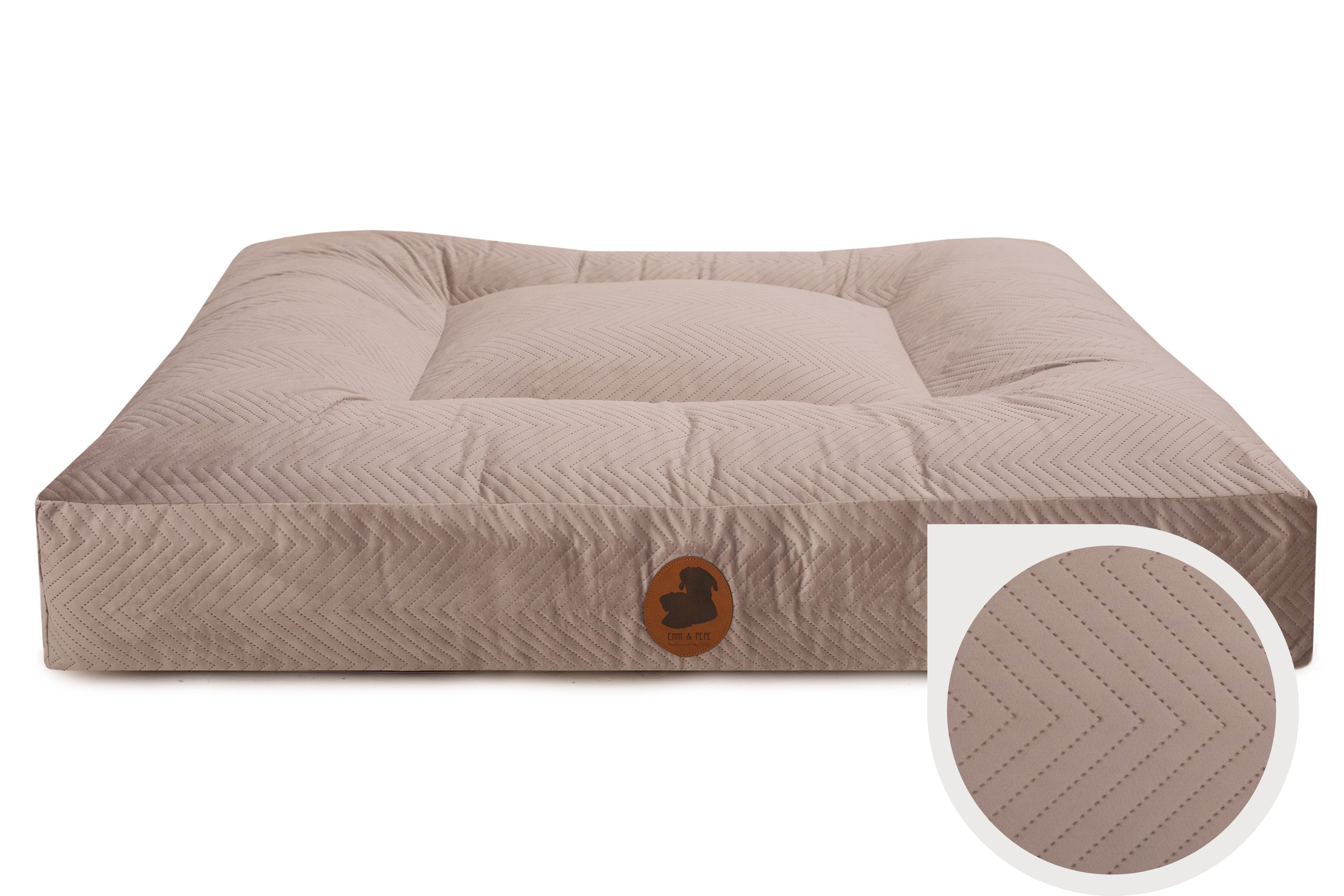 Wechselbezug ZickZack Taupe Oval M (100x80cm)