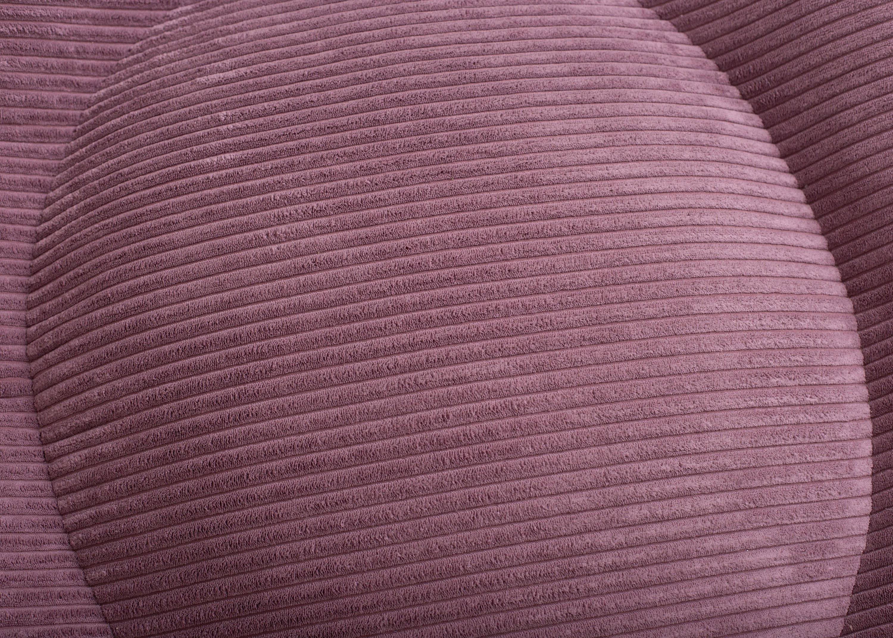 Wau-Bed Cord Mauve Oval L (120x100cm)