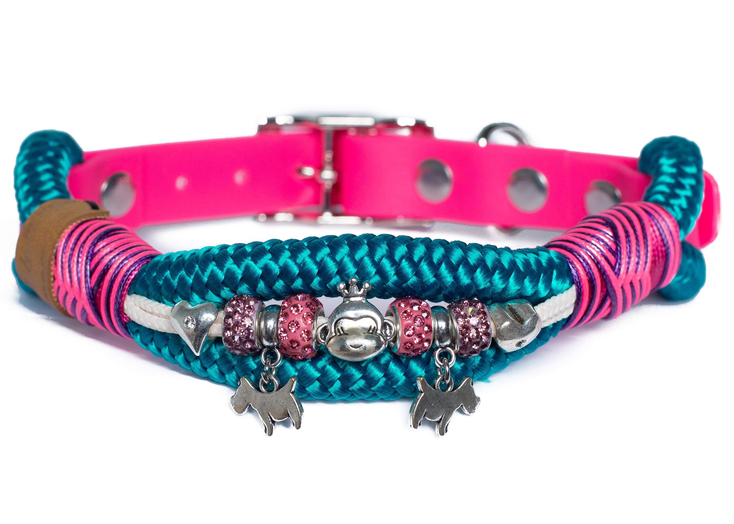 Rope collar with beads Rio XS (20-25cm)