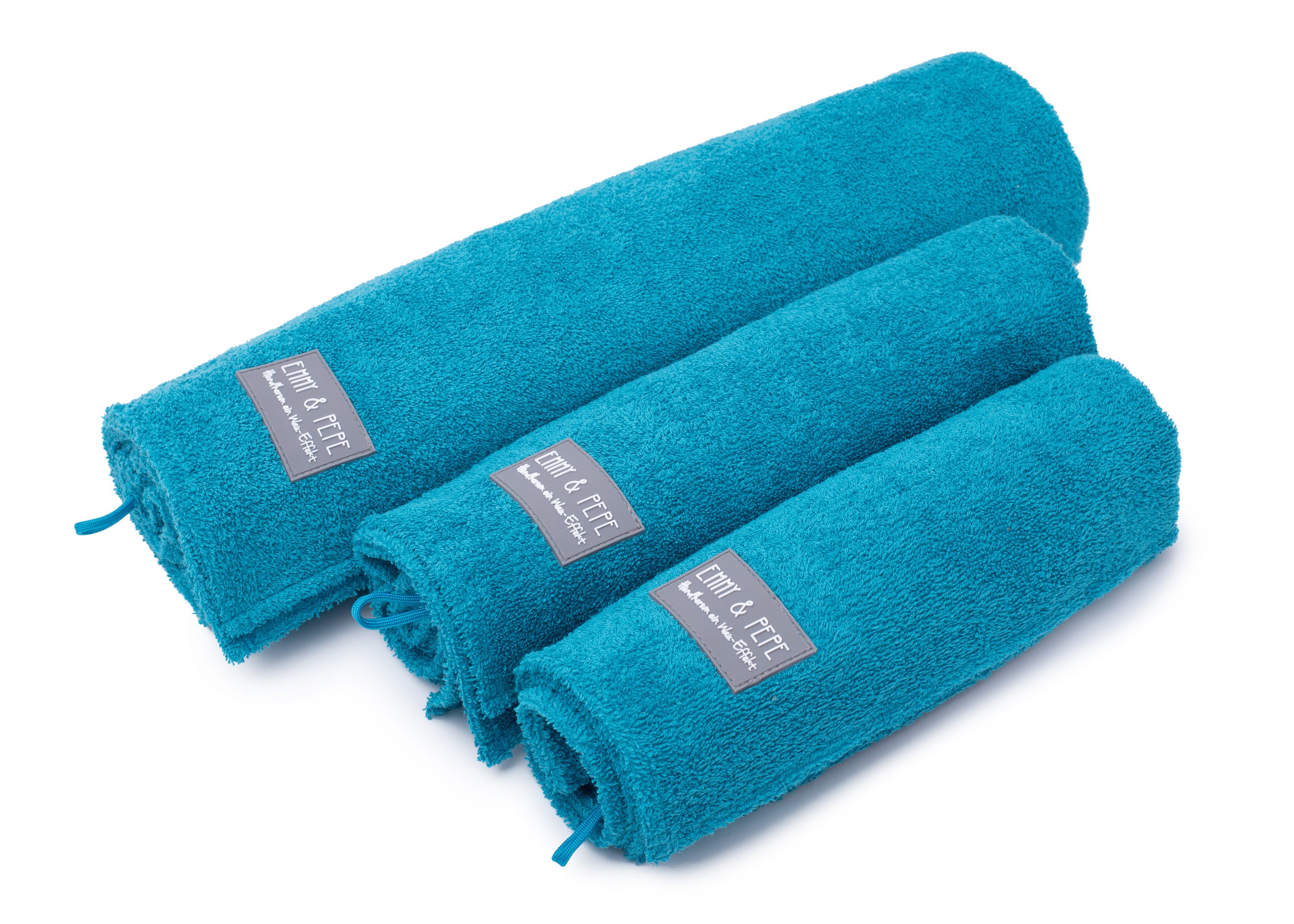 Bamboo fibre dog towel Aqua