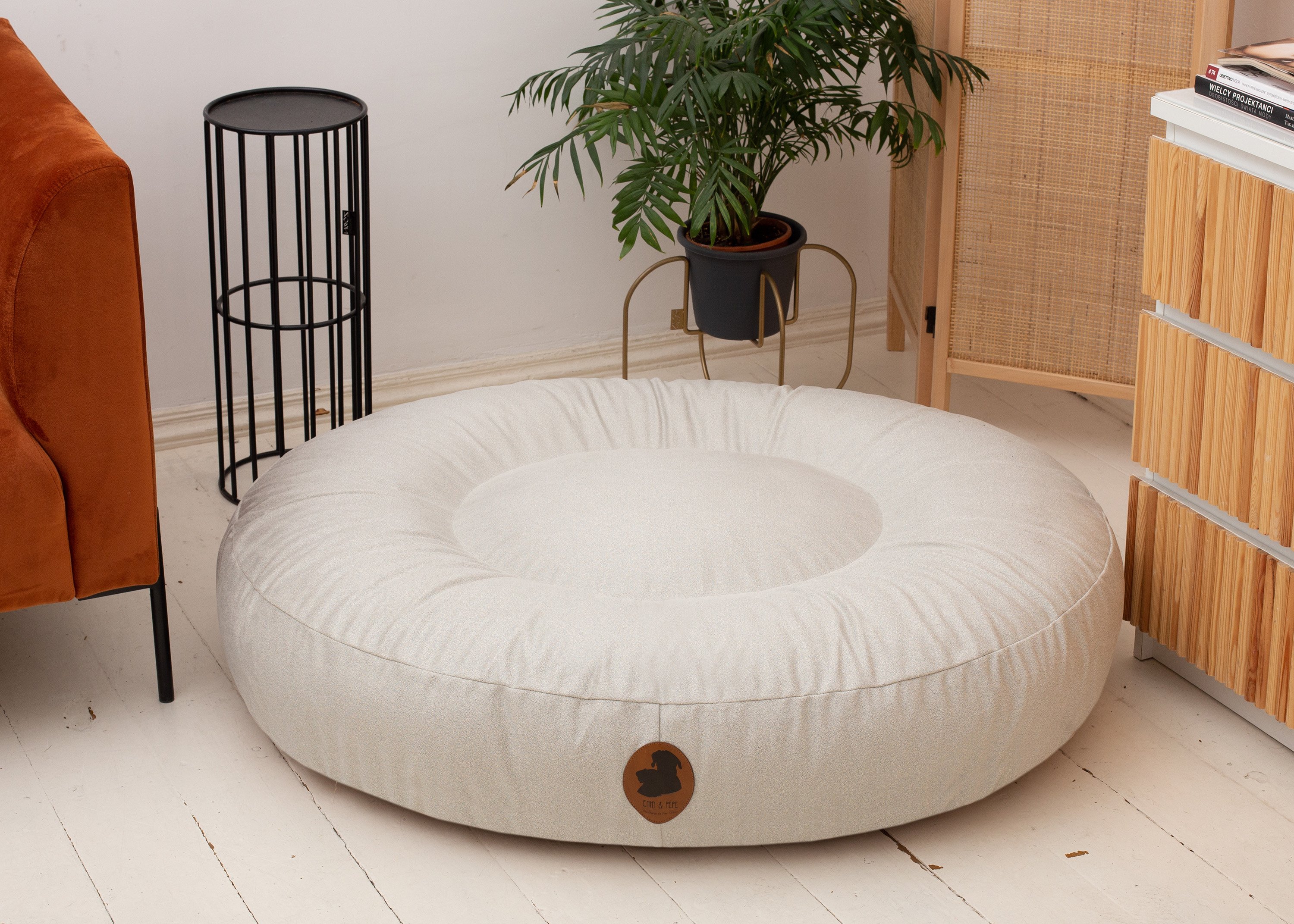 Changeable cover Pets Friendly Creme Oval-M (100x80cm))