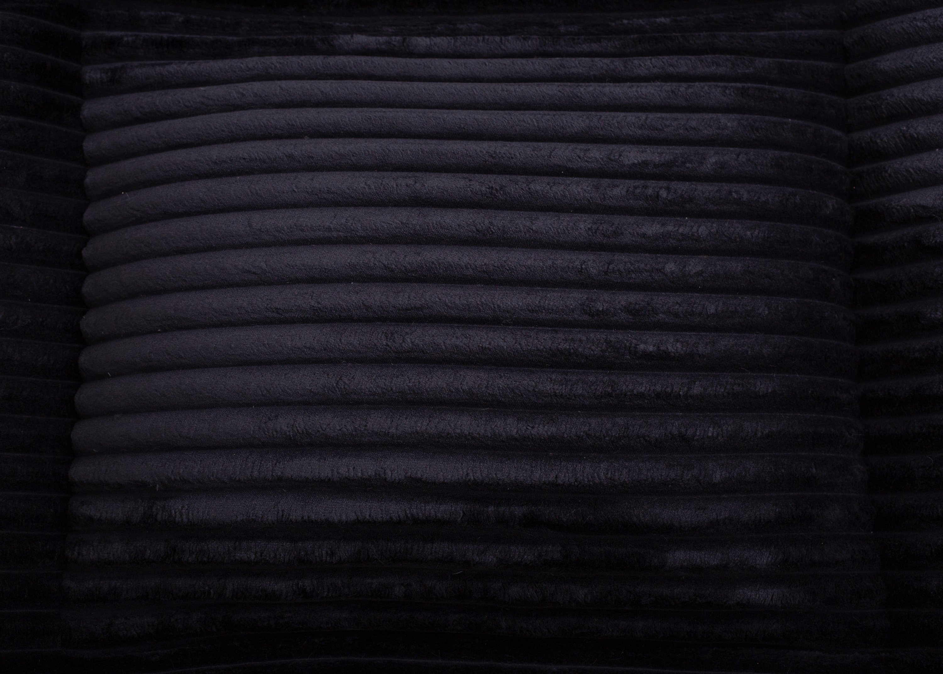 Wechselbezug Kuschelcord Black Eckig M (100x80cm)