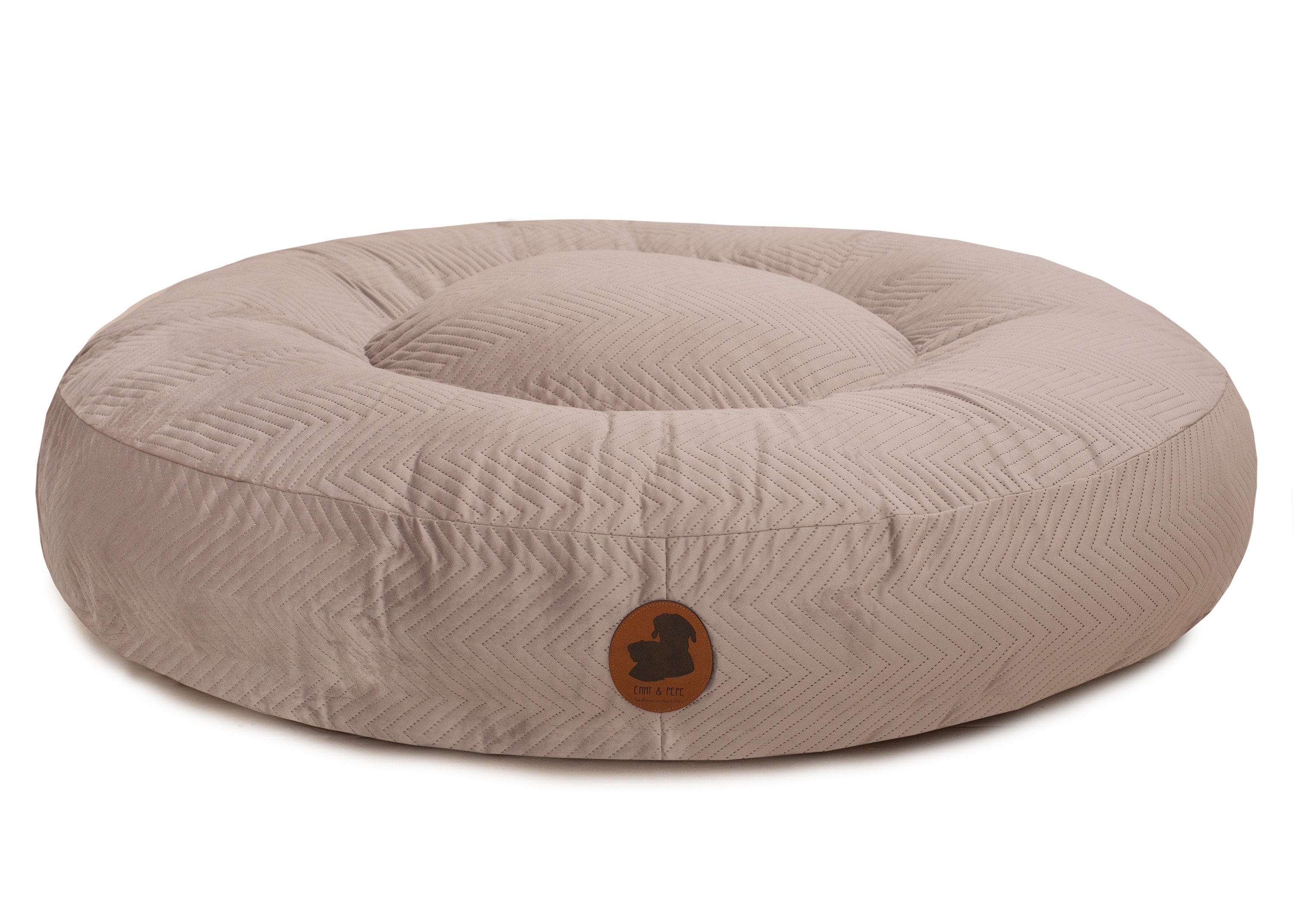 Wau-Bed ZickZack Taupe Oval M (100x80cm)