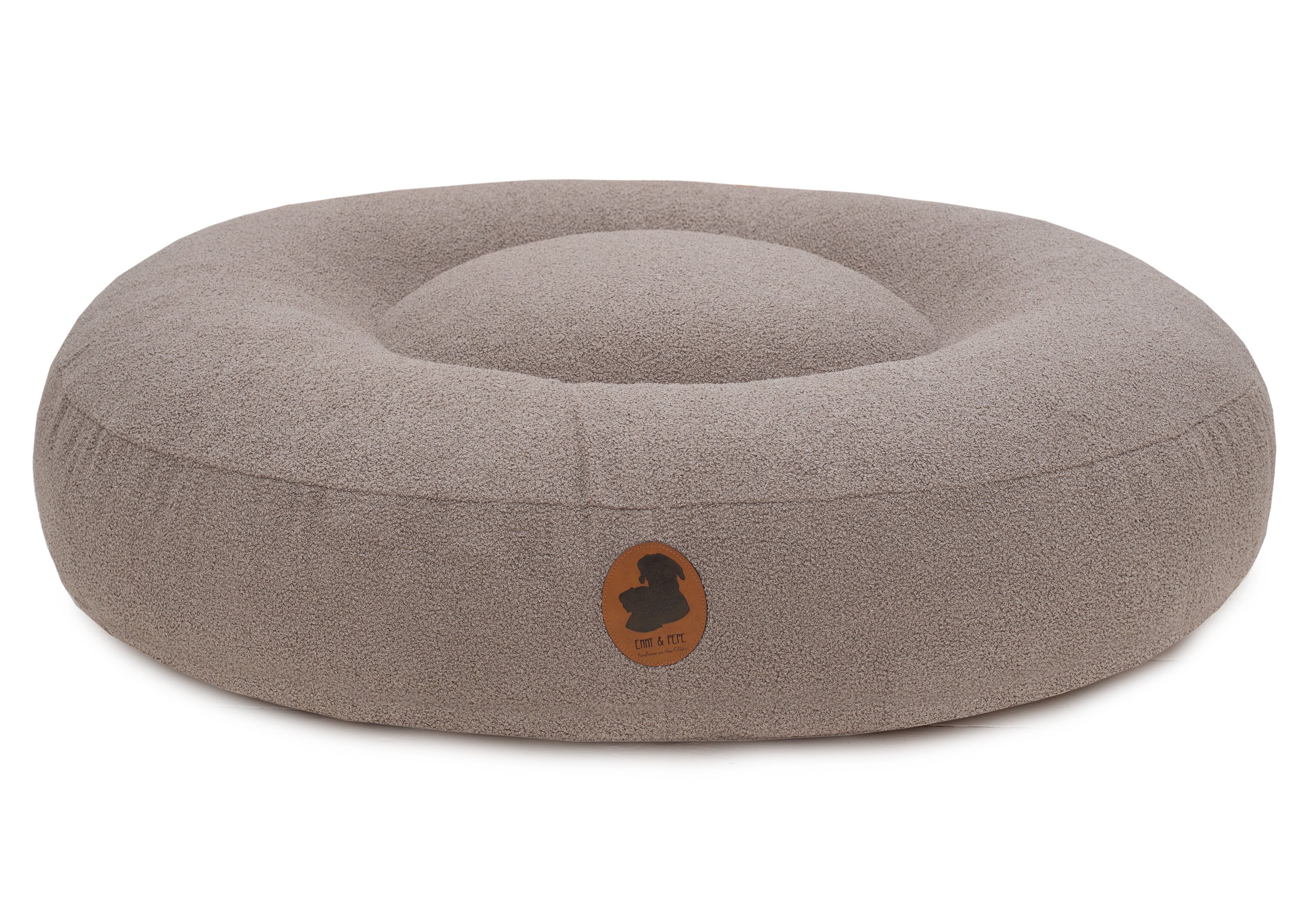 Wau-Bed Teddy Taupe Oval S (80x60cm)