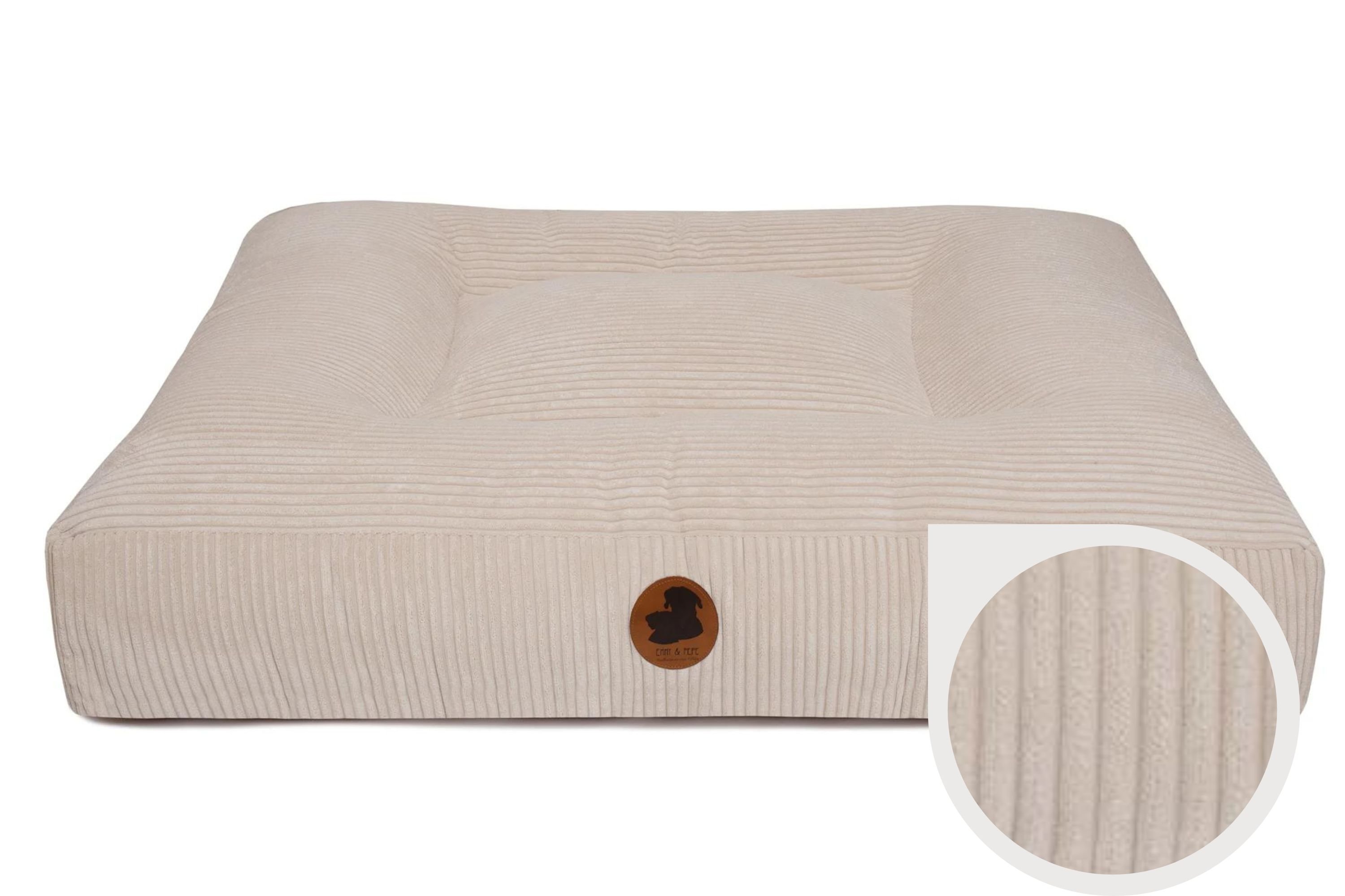 Wau-Bed Cord Cream Oval XL (140cm120)