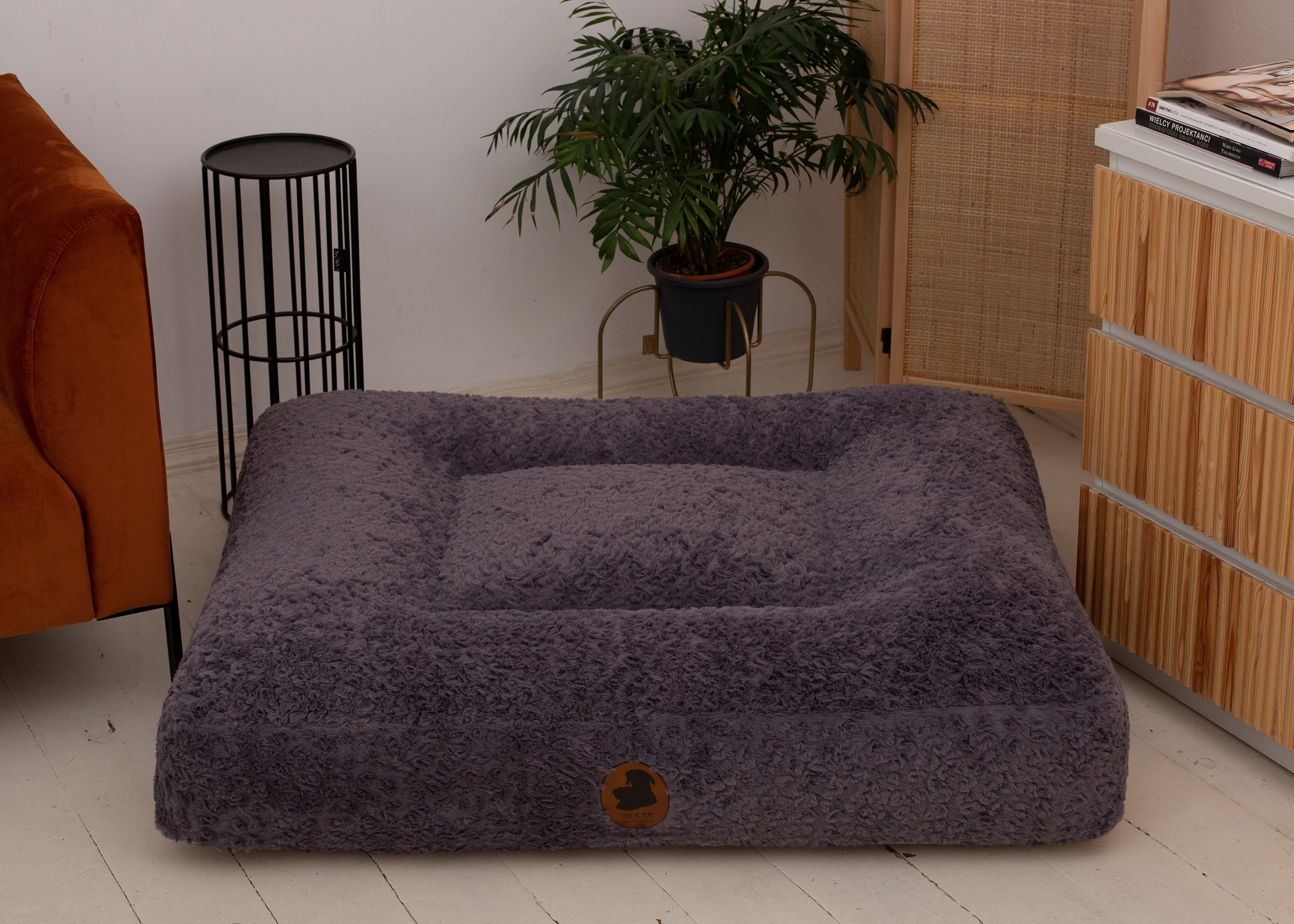 Wau-Bed Sheep Dark Grey Square M (100x80cm)