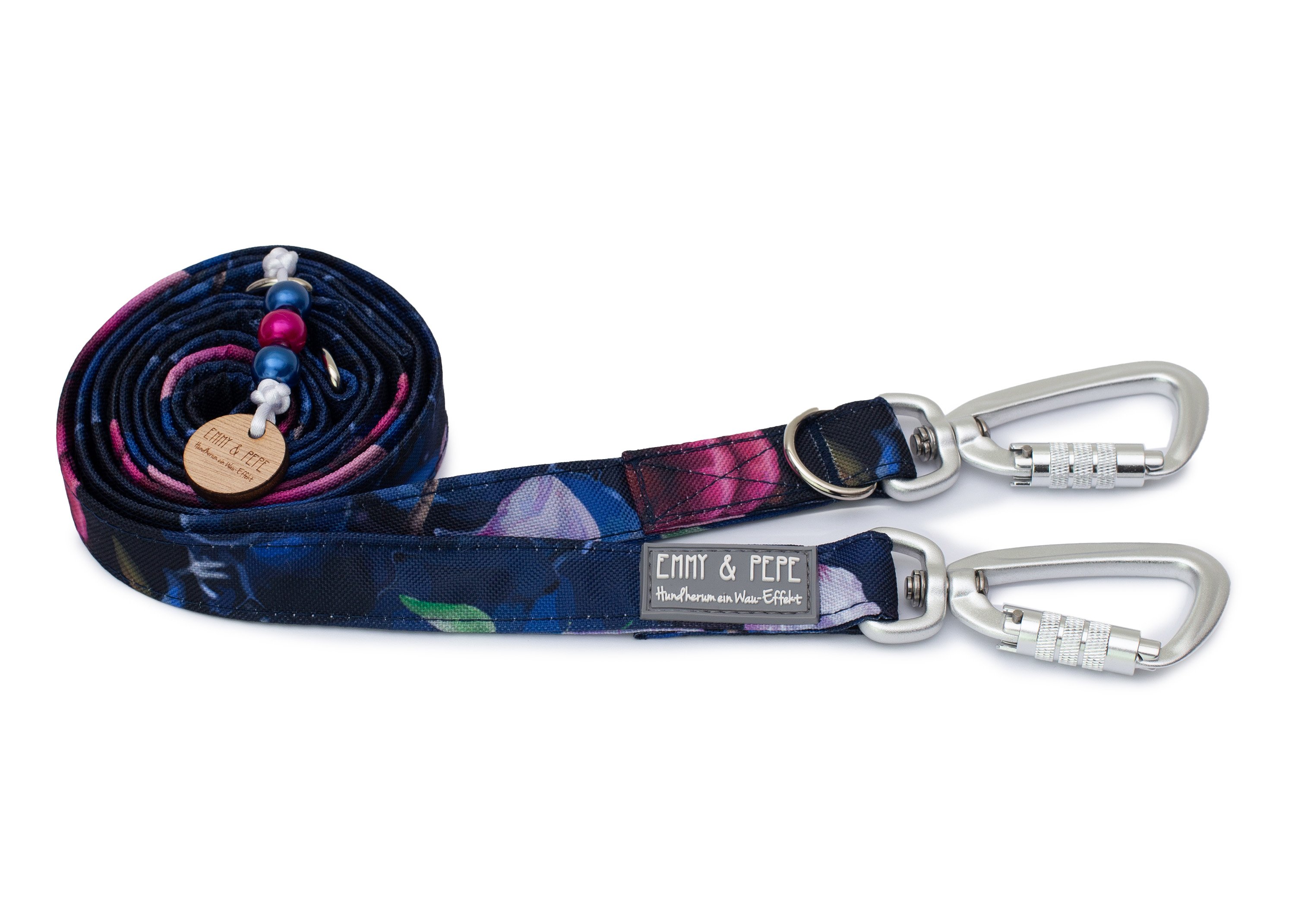 Dog leash Lilian with safety carabiner