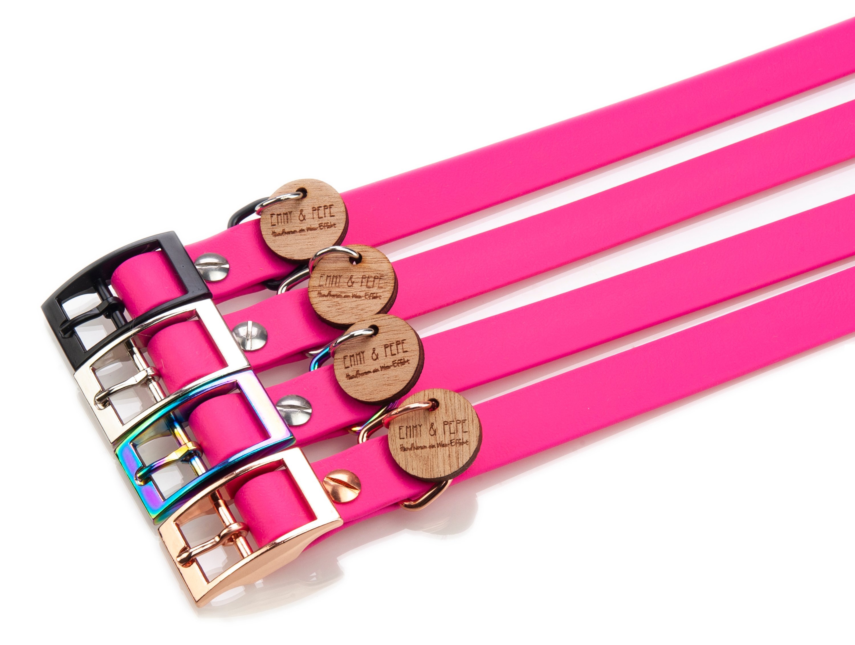 Biothane Halsband Neon Pink