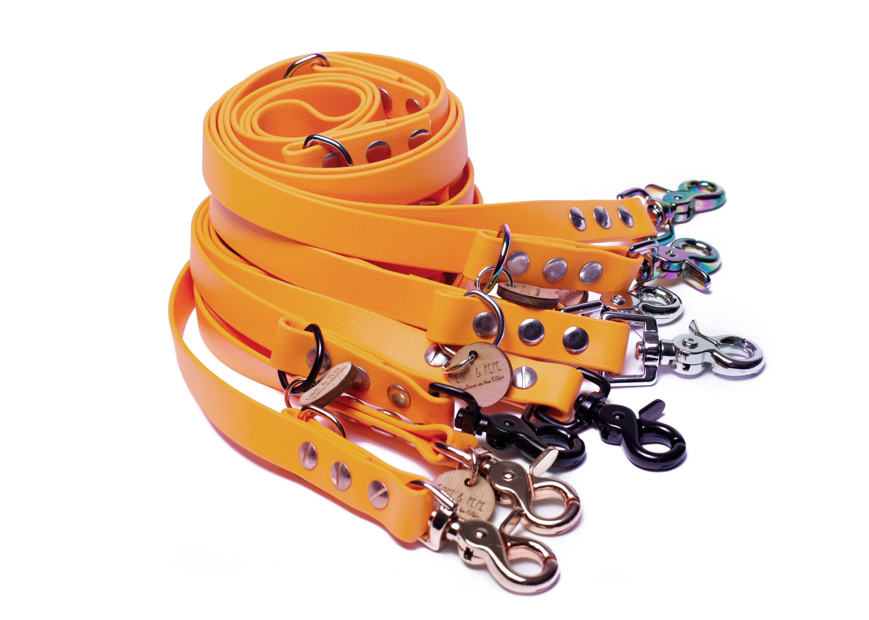 Biothane leash orange   2m adjustable