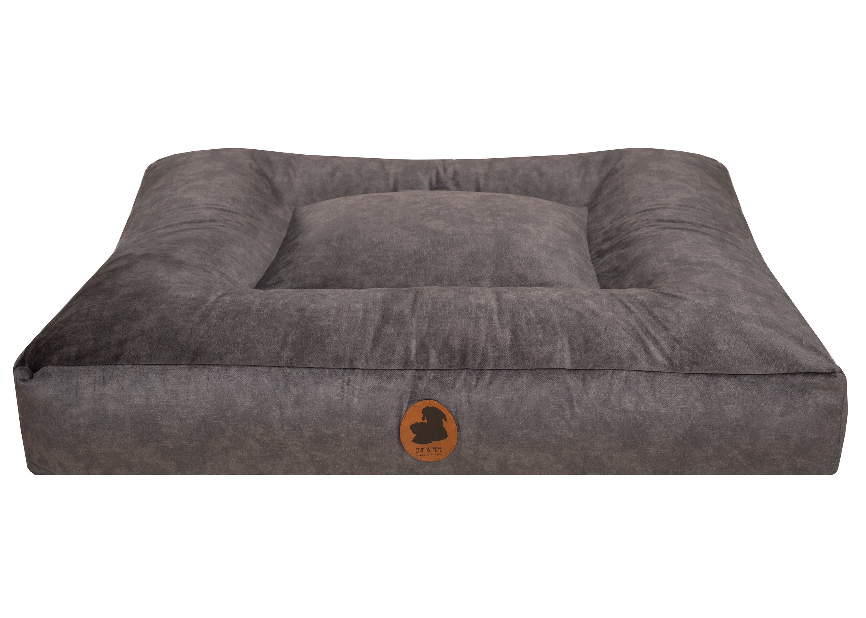 Wau-Bed Pets Friendly Dark Grey Oval-M (100x80cm)