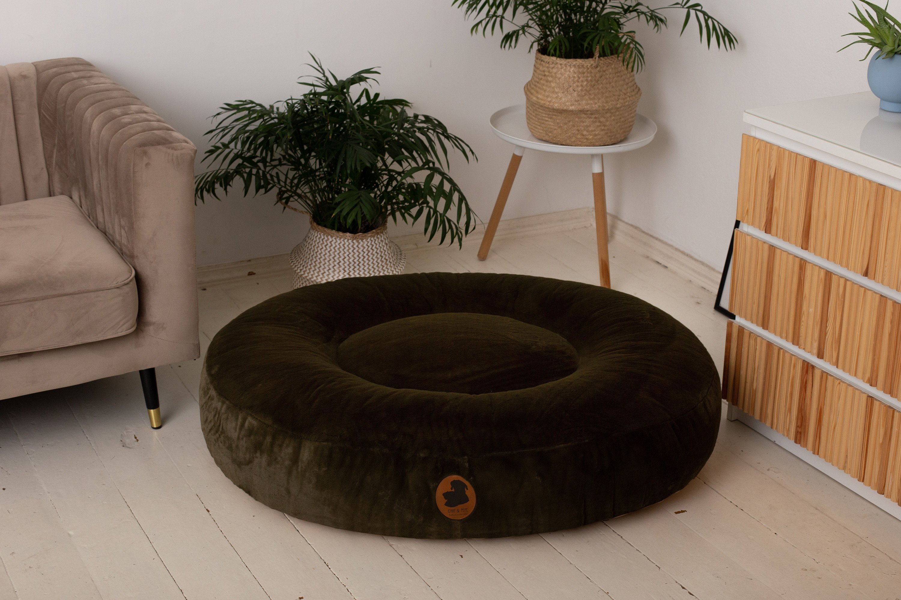 Wau-Bed Olive Oval XL (140x120cm)