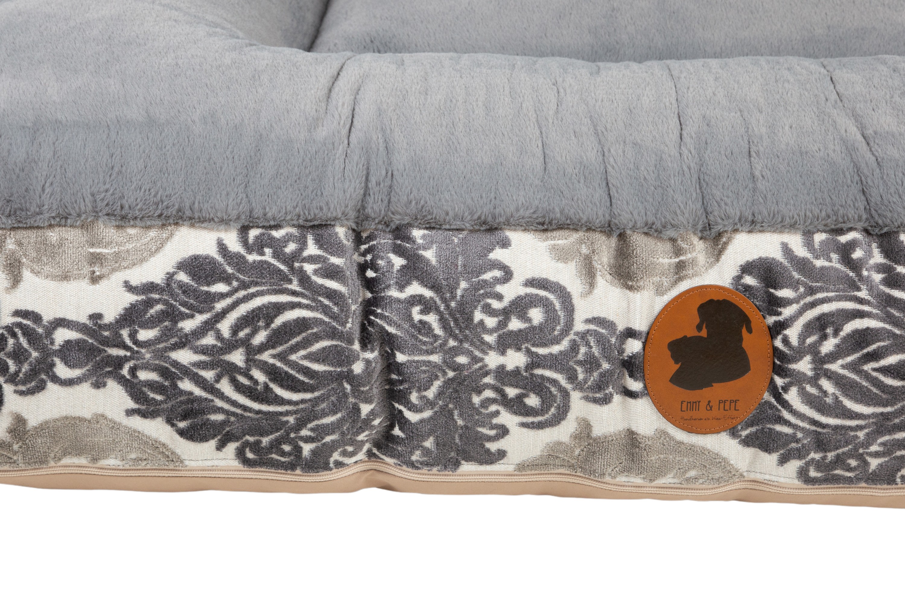 Wau-Bed Barock Grey Oval-XL (140x120cm)