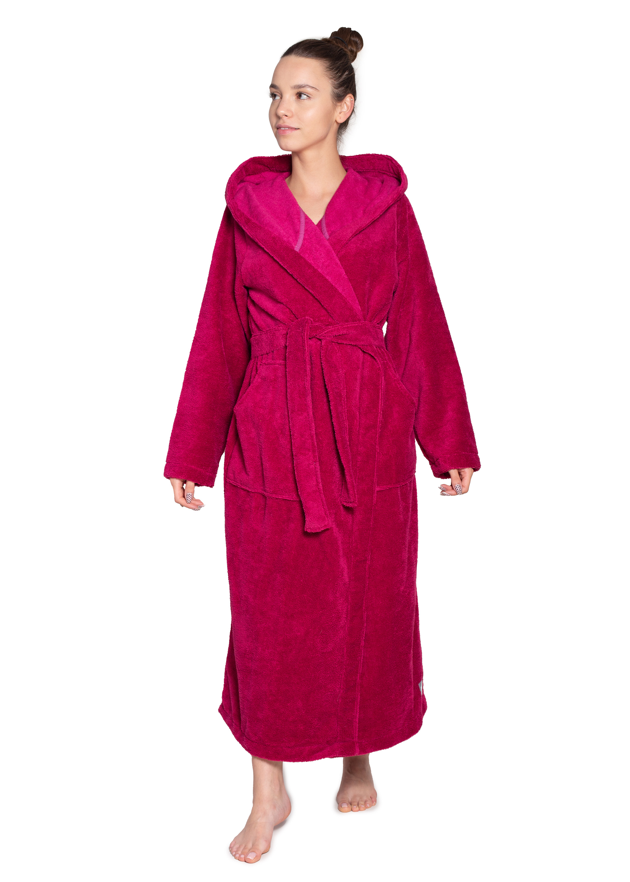 Bamboo Bademantel Unisex Magenta