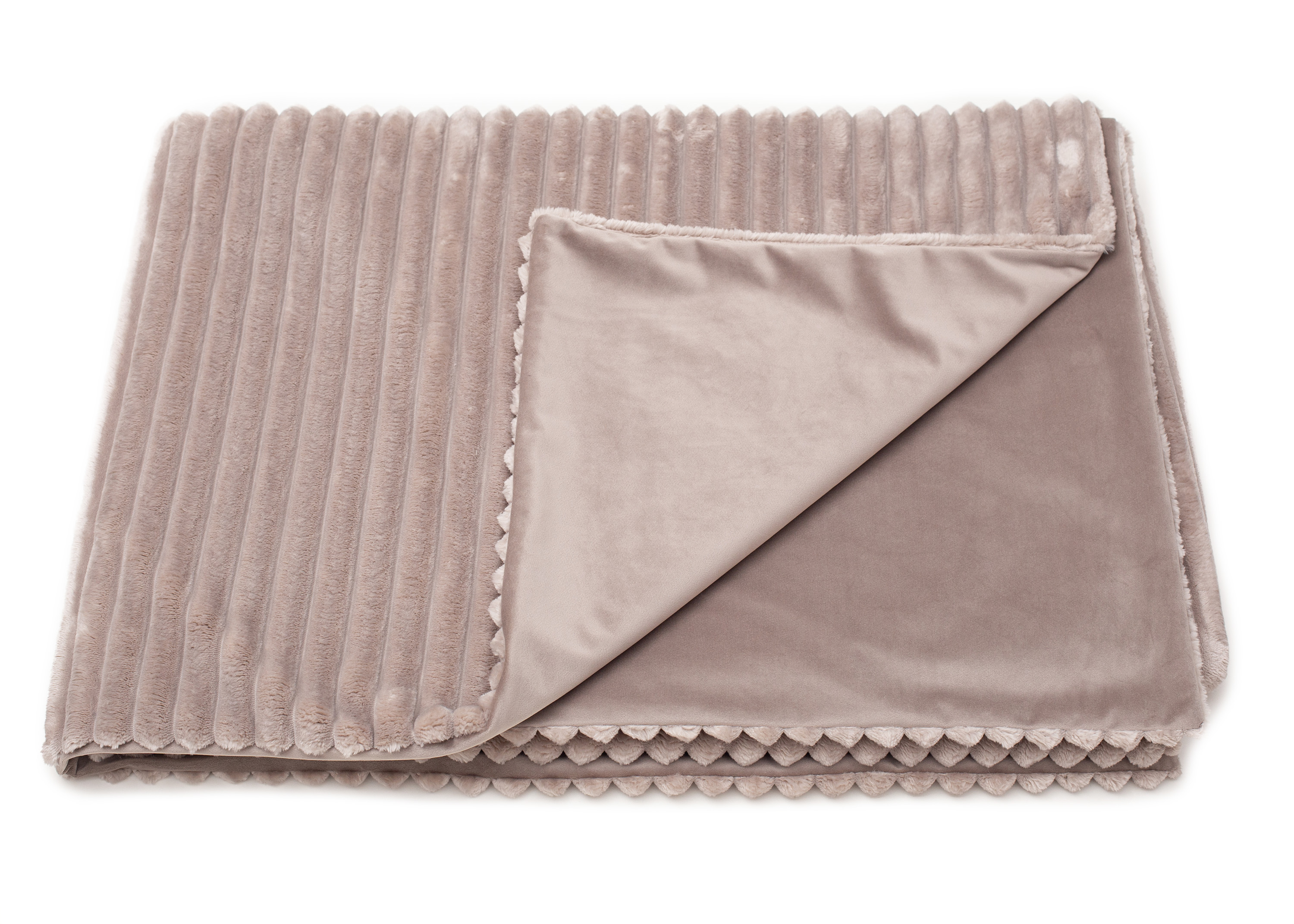 Sofa blanket cosy corduroy taupe