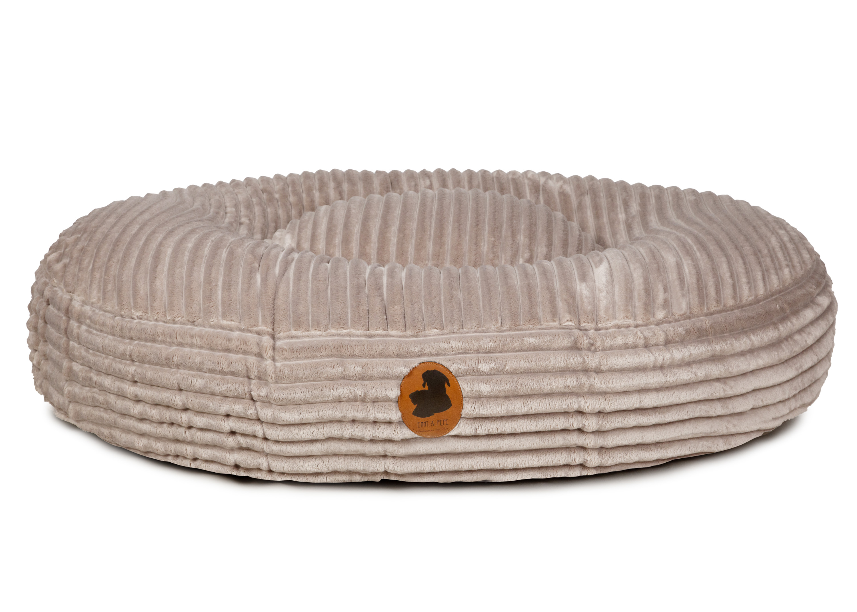 Wau-Bed "Wau-Effekt" Kuschelcord Taupe Eckig M (100x80cm)