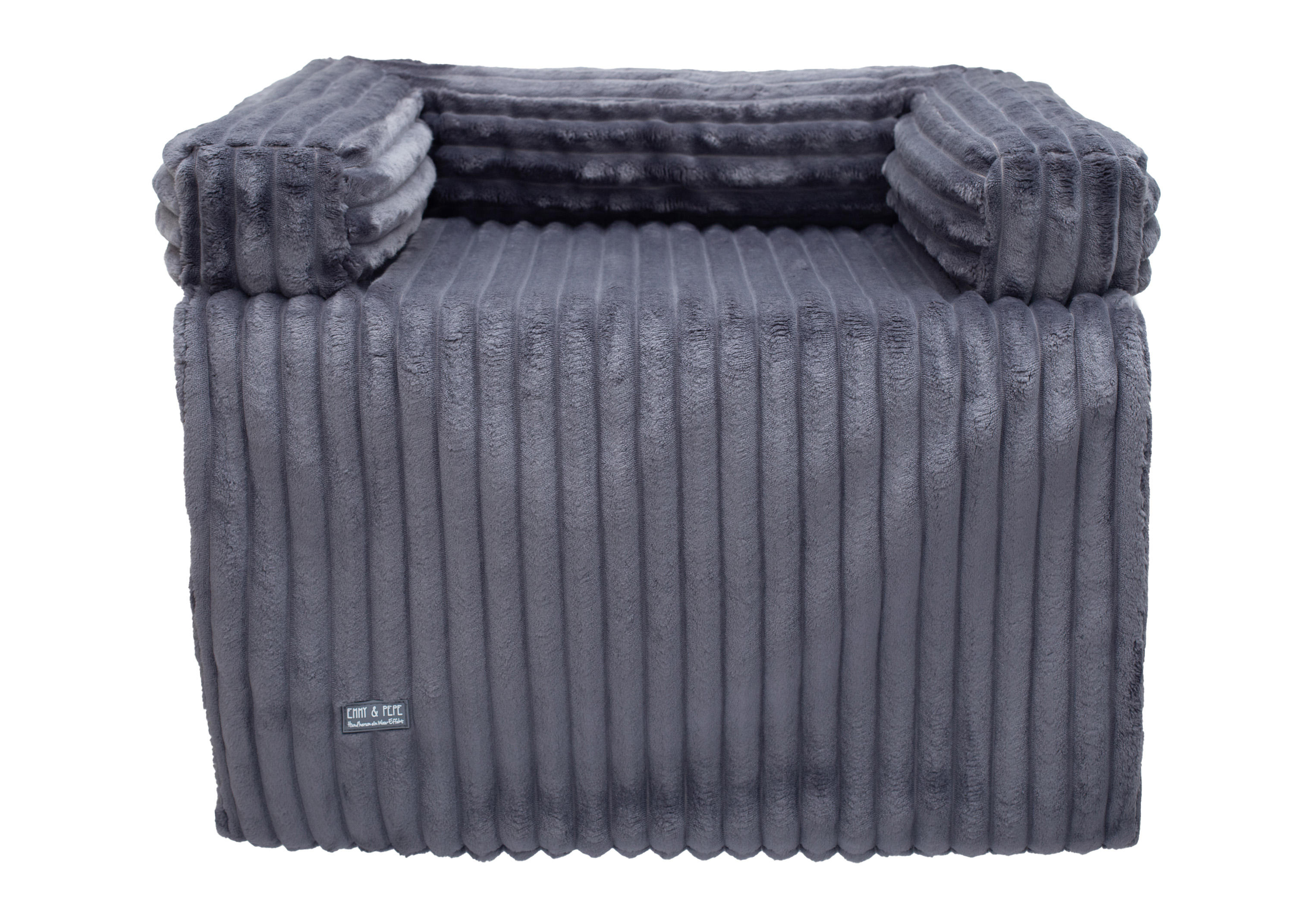 Wau-Sofa Cuddly Cord Dark Grey M (100x80cm)