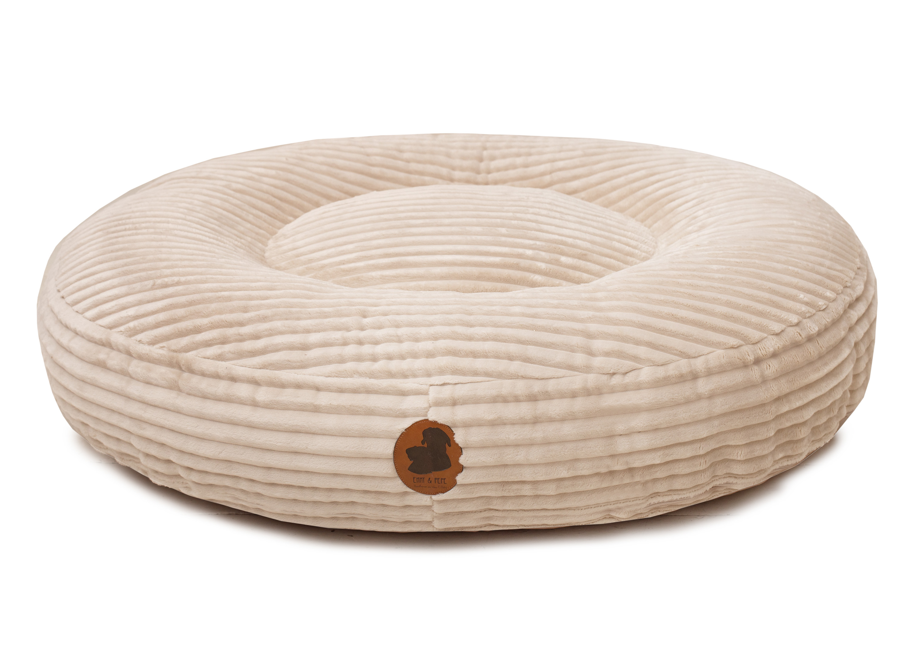 Wechselbezug Kuschelcord Creme Oval M (100x80cm)