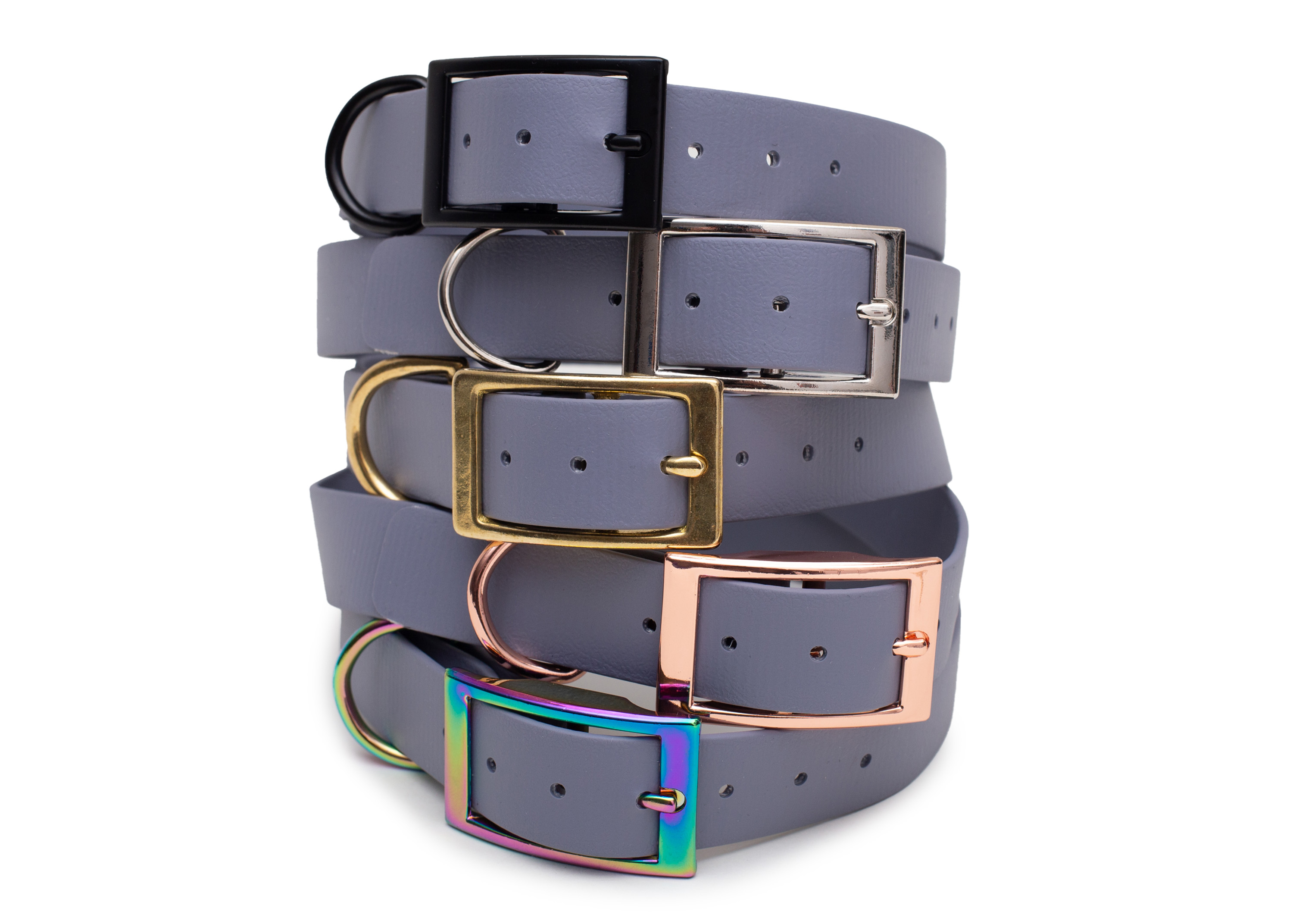 Biothane Halsband Light Grey