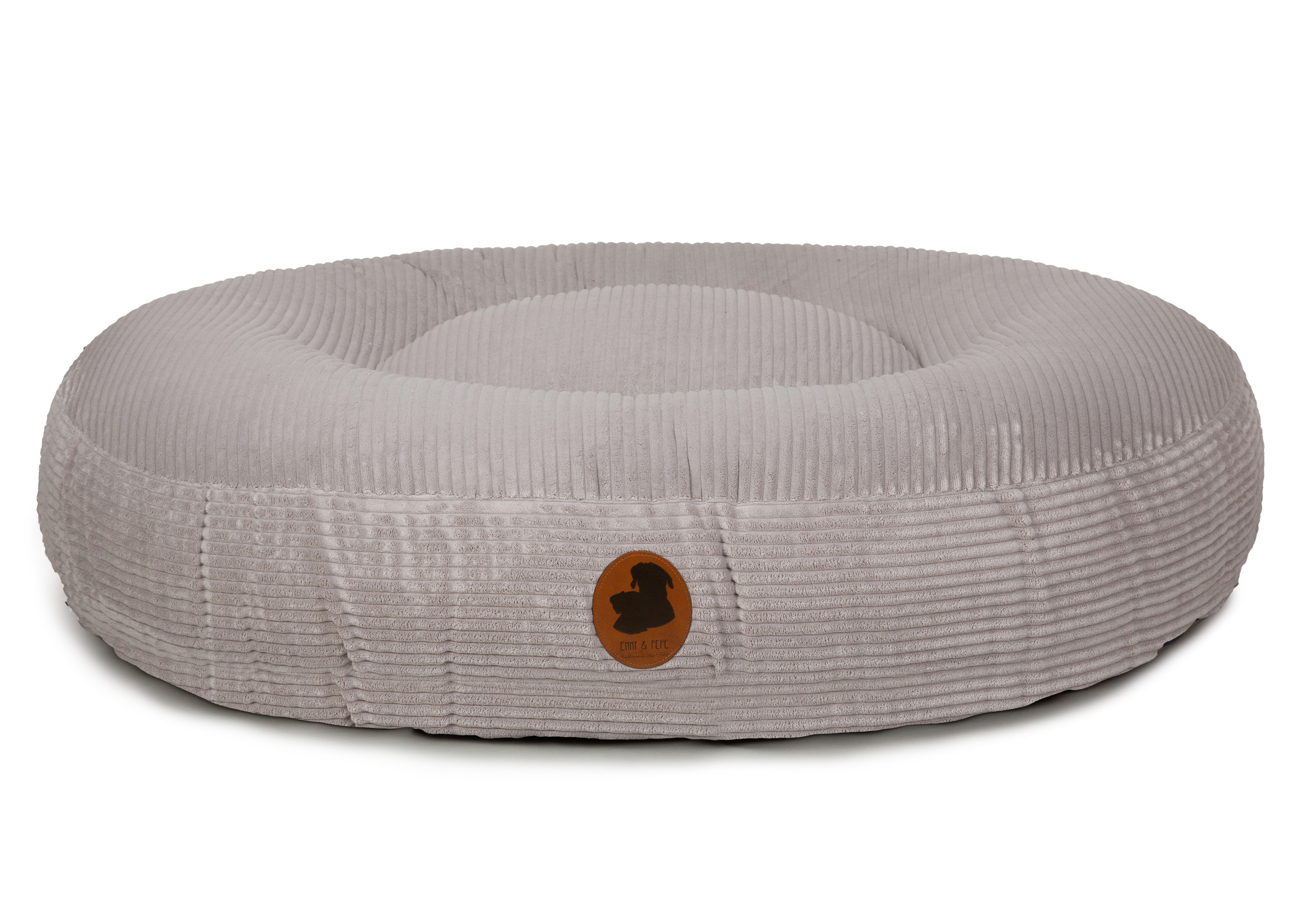 Wau-Bed "Wau-Effekt" Cord Light Grey Eckig M (100x80cm)