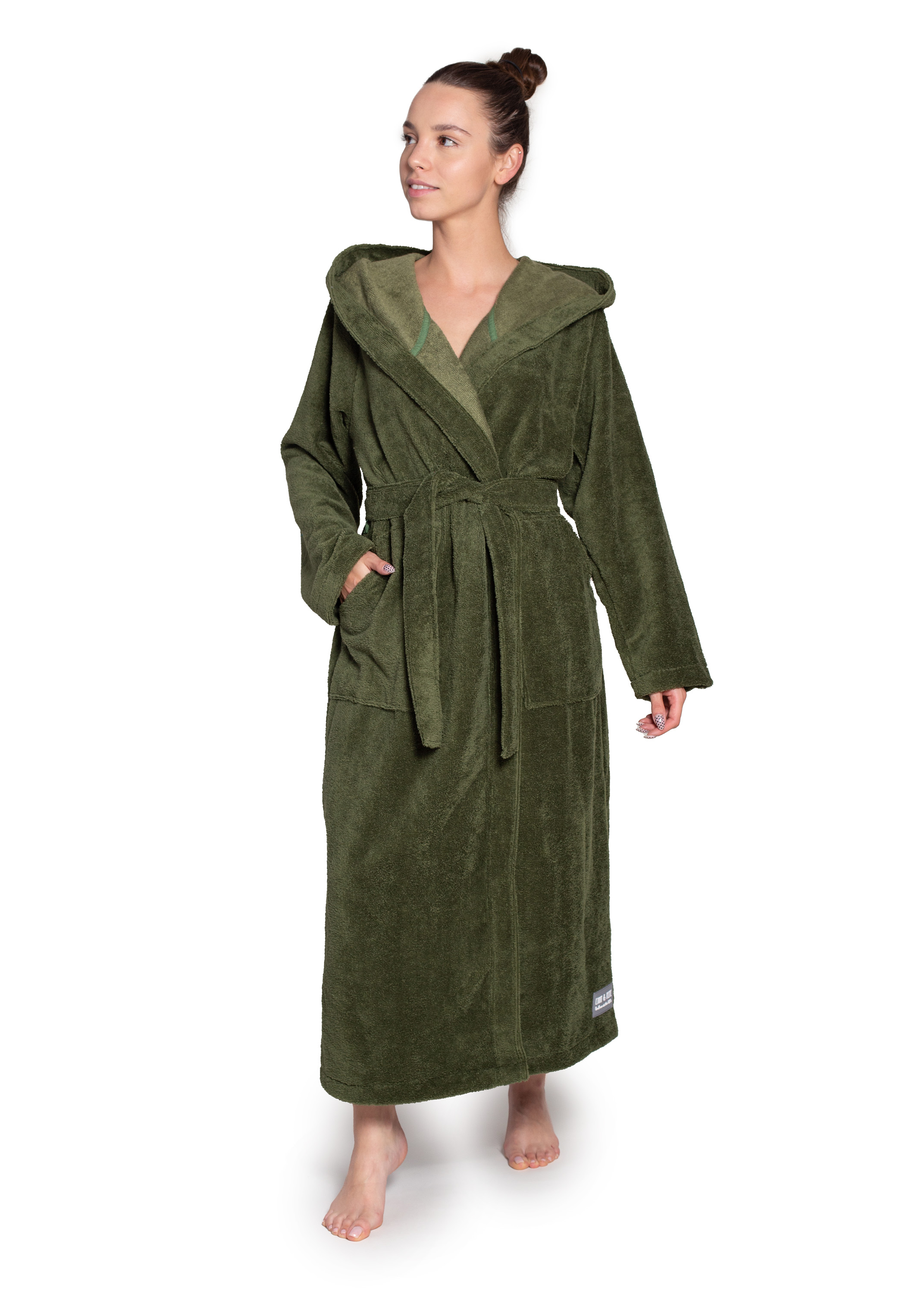 Bamboo Bademantel Unisex Olive