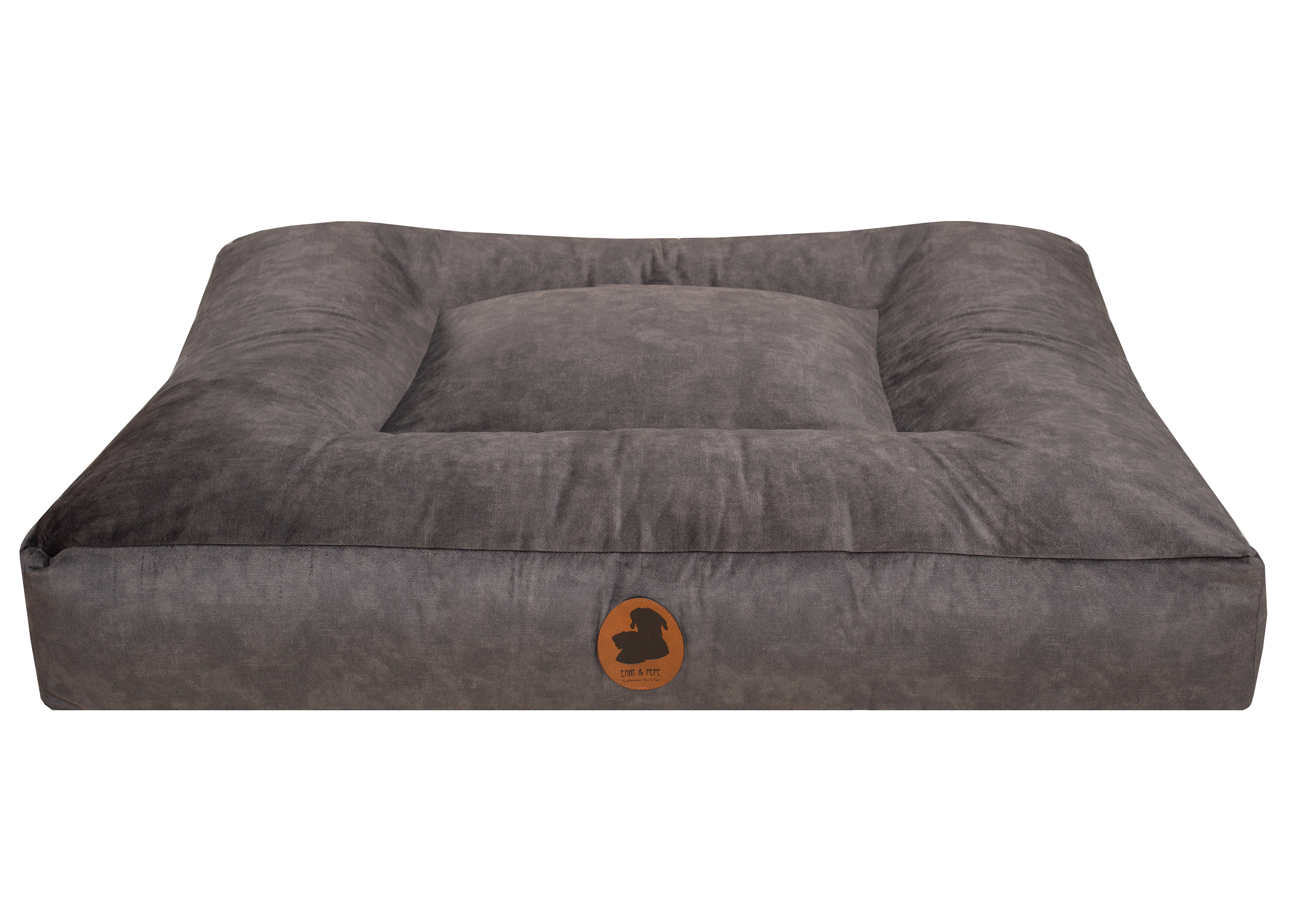 Changeable cover  "Wau-Effekt" Pets Friendly Dark Grey Oval S