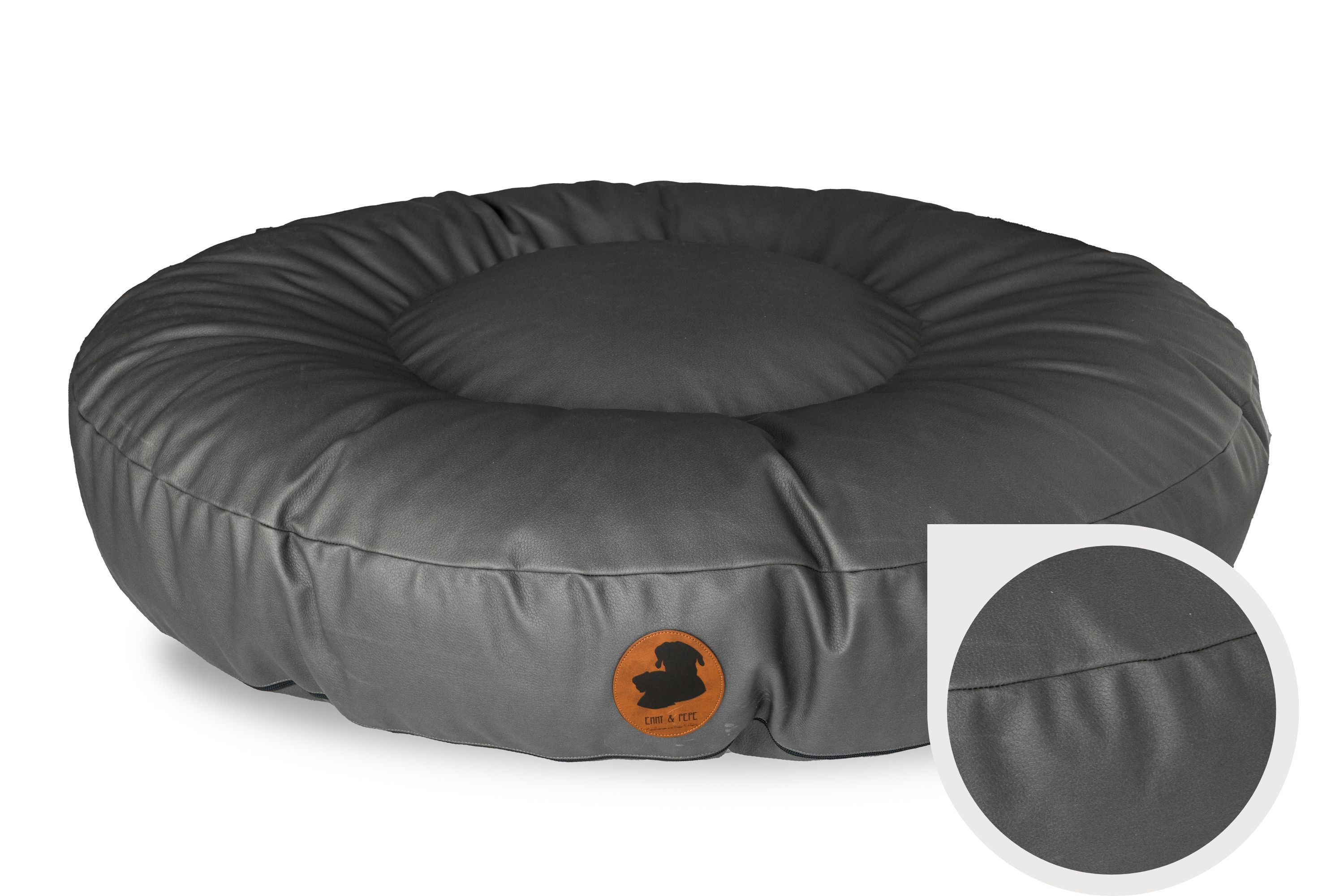 Wau-Bed Kunstleder Dark Grey