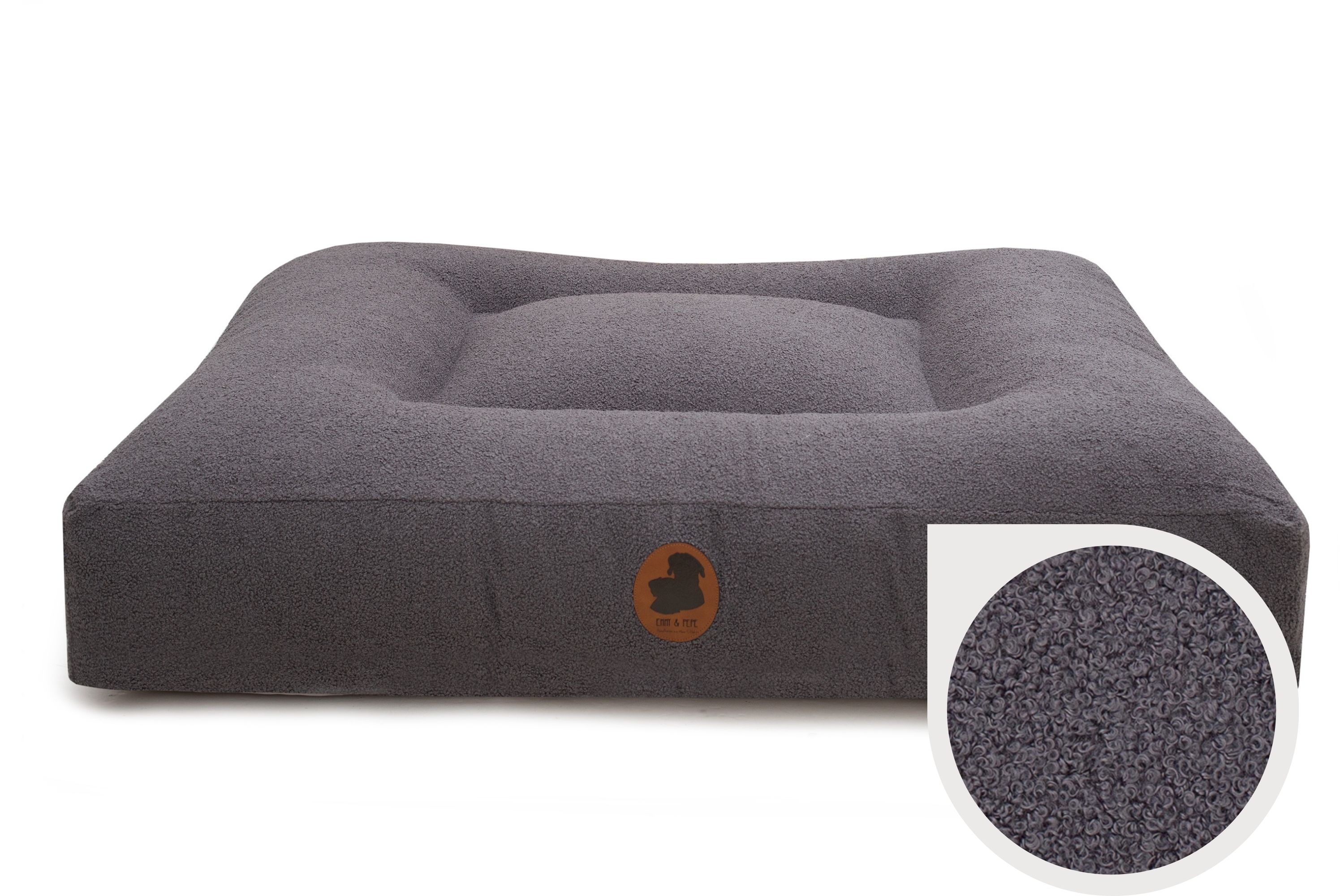 Wau-Bed Teddy Grey Oval XL (140x120cm)