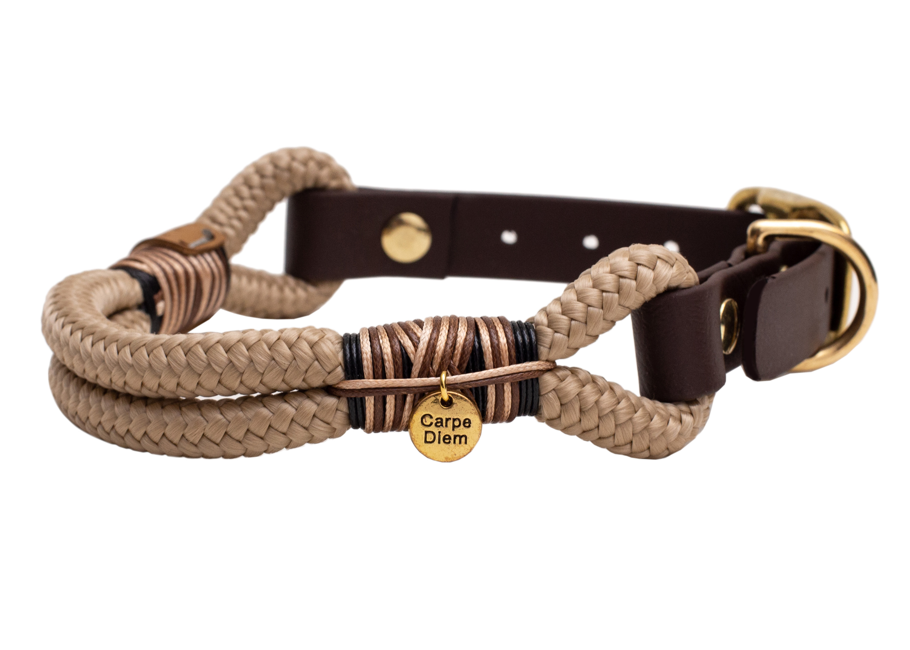 Rope collar without beads Sherlock M (33-40cm)