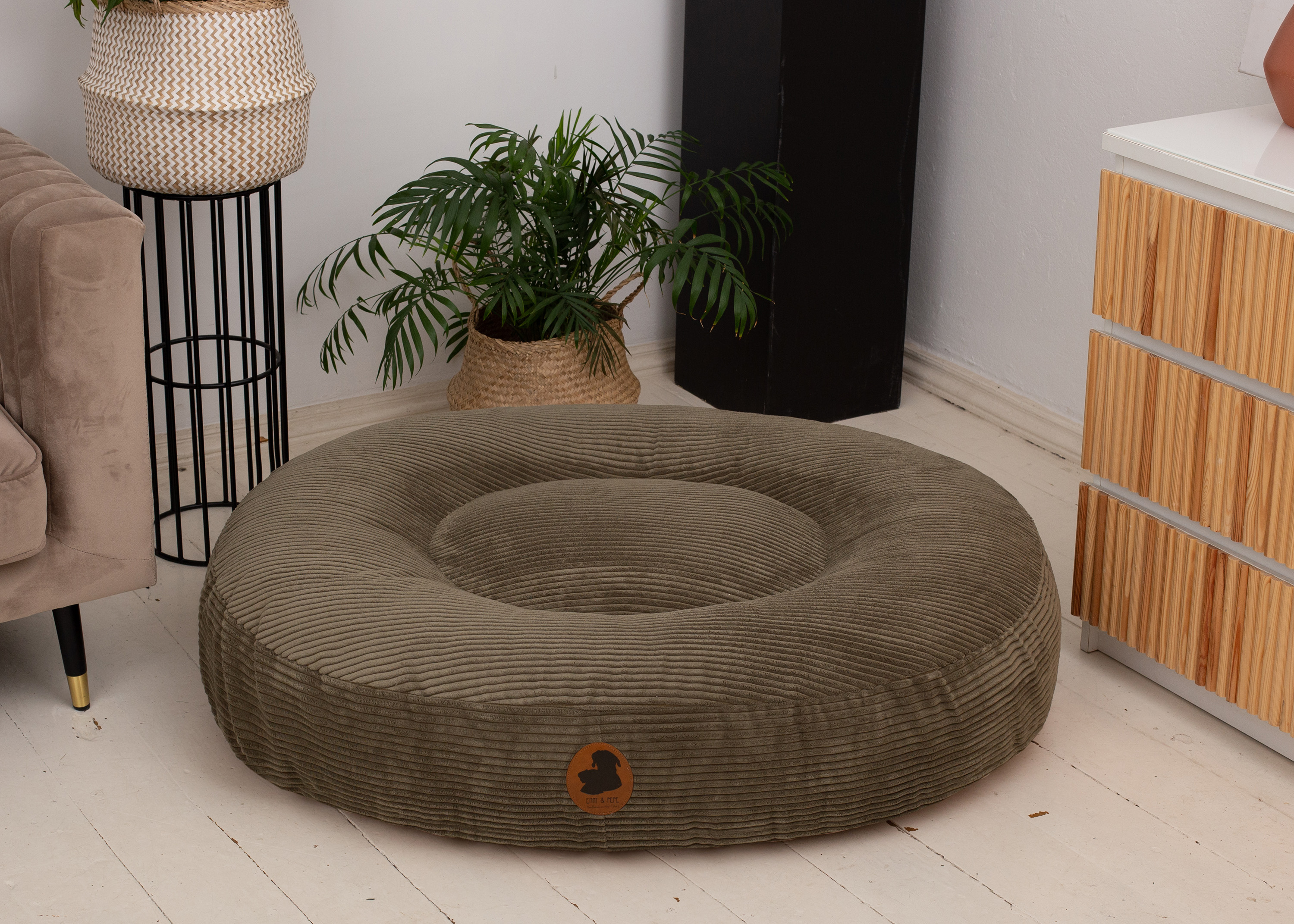 Wau-Bed Olive Ovale XL (140x120cm)