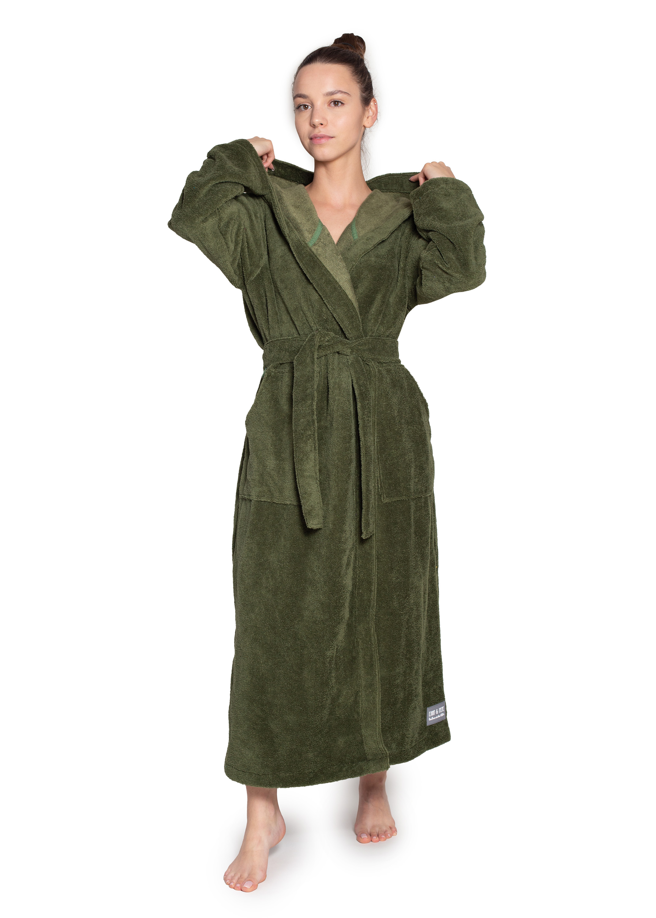 Bamboo Bademantel Unisex Olive