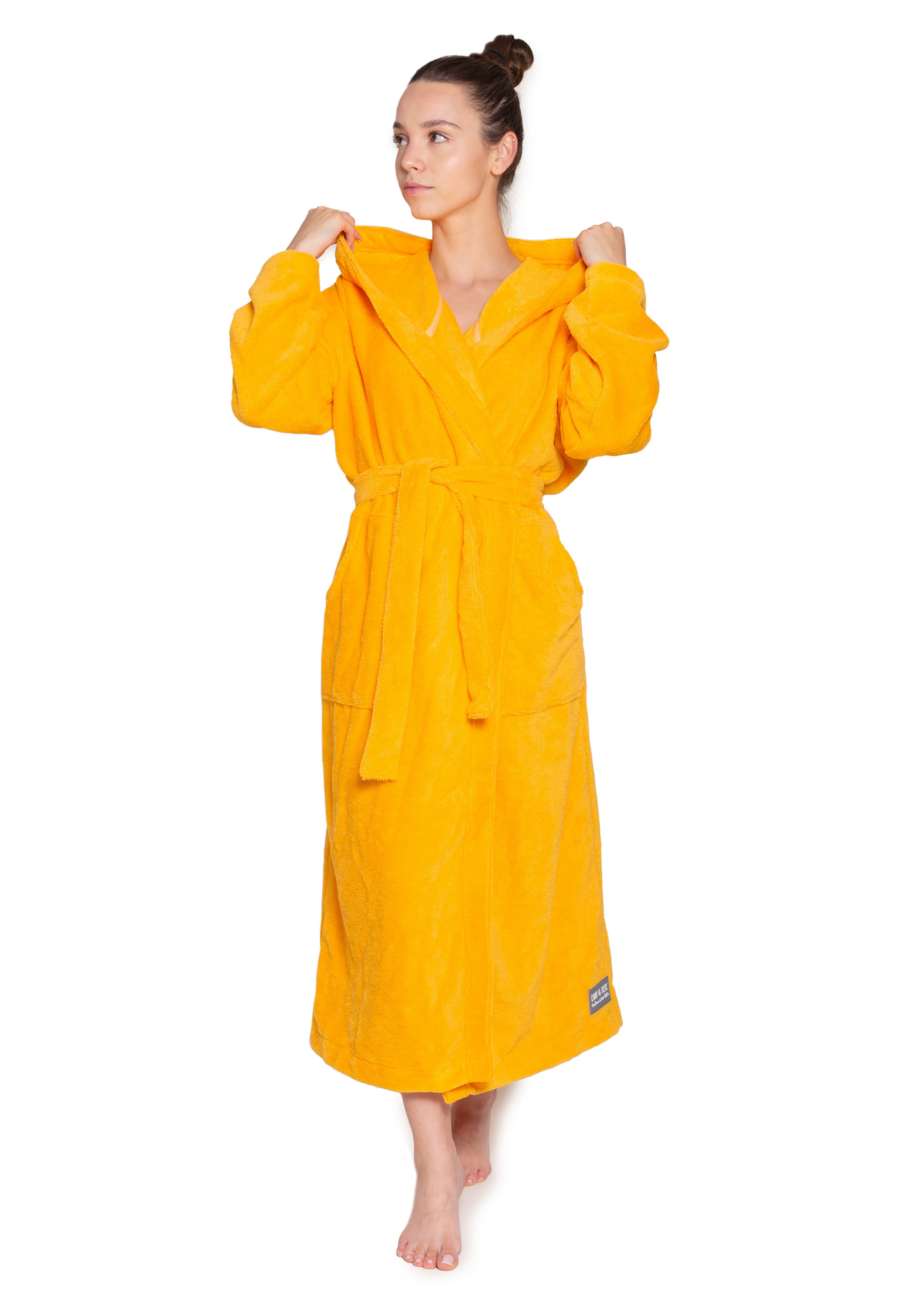 Bamboo Bademantel Unisex Shiny Mustard