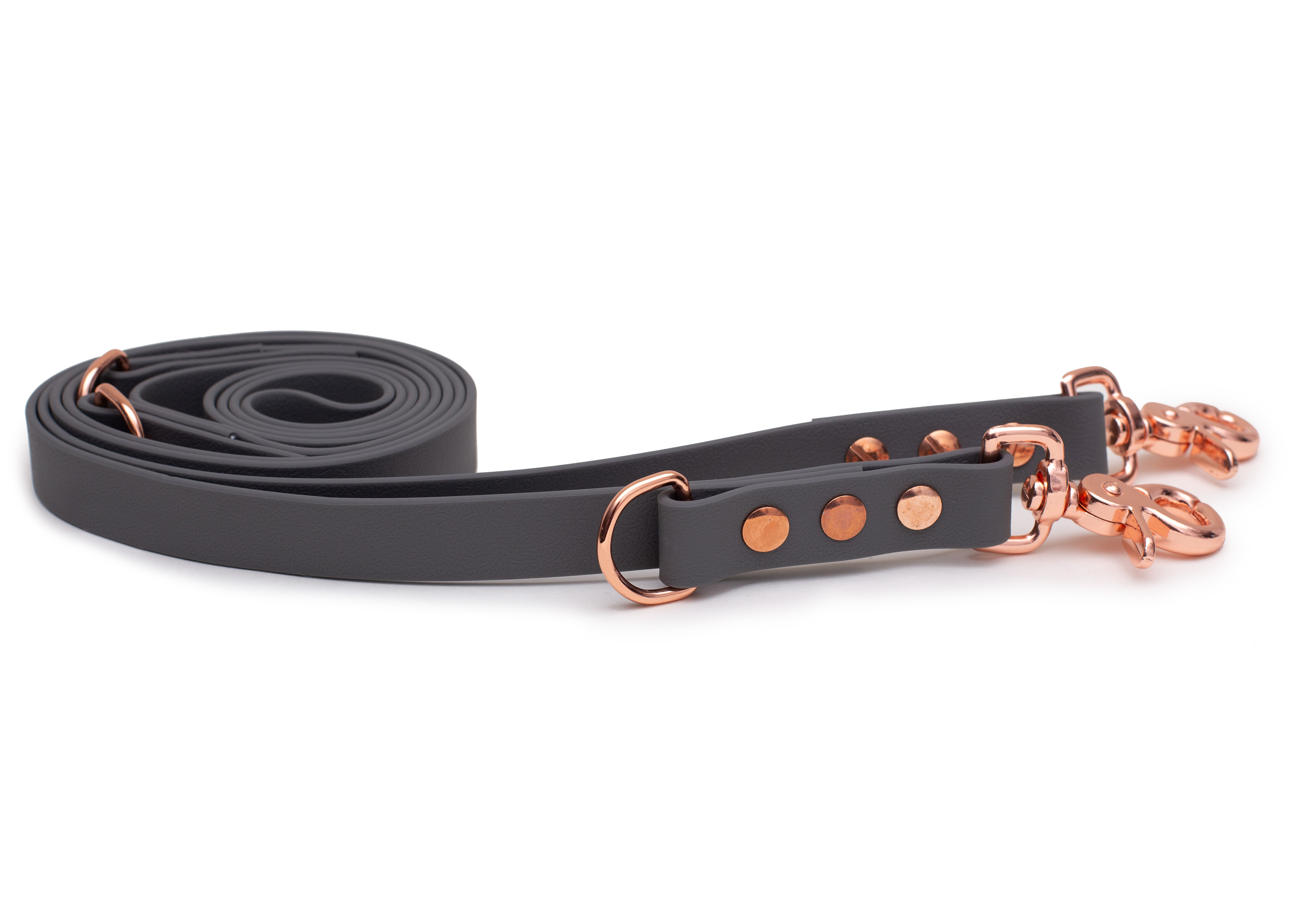 Biothane leash Grau